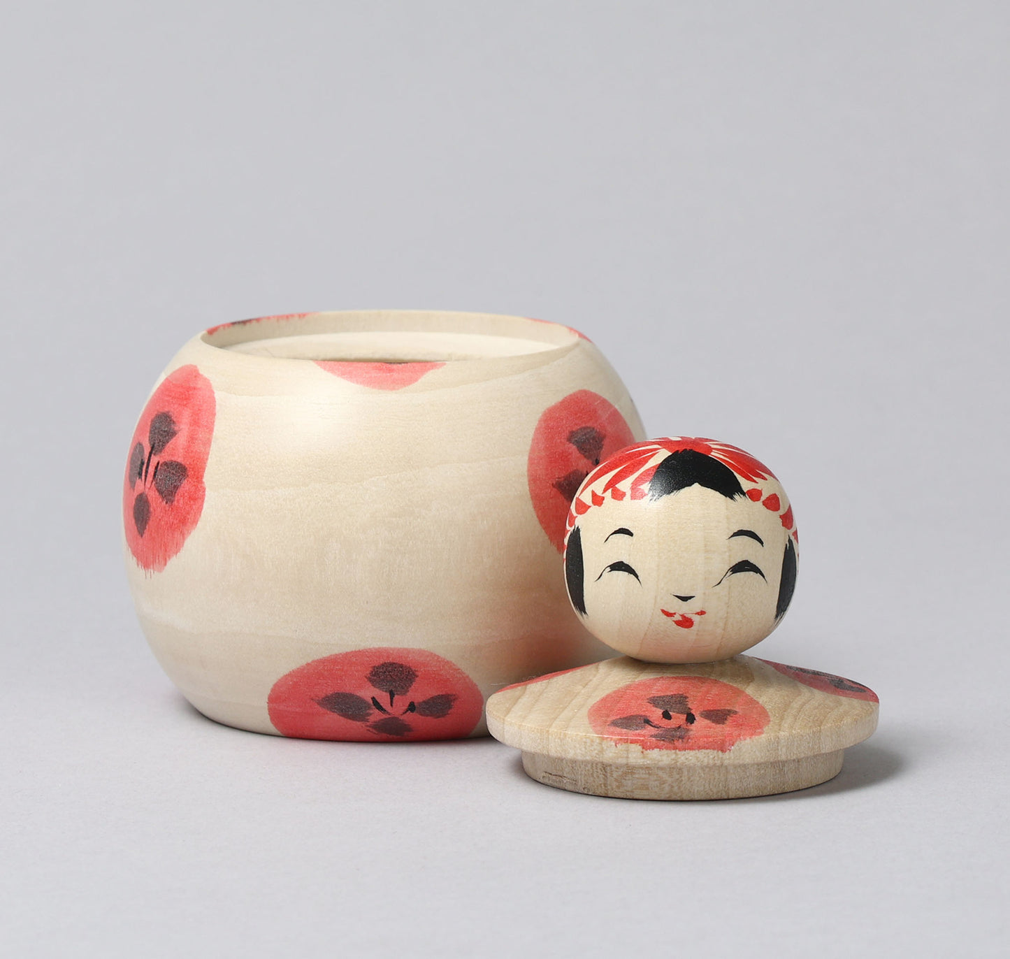 KOYAMA, Yoshimi 小山芳美工人 | Container style Ejiko kokeshi doll えじここけし | Togatta style 遠刈田系 | 9cm in height