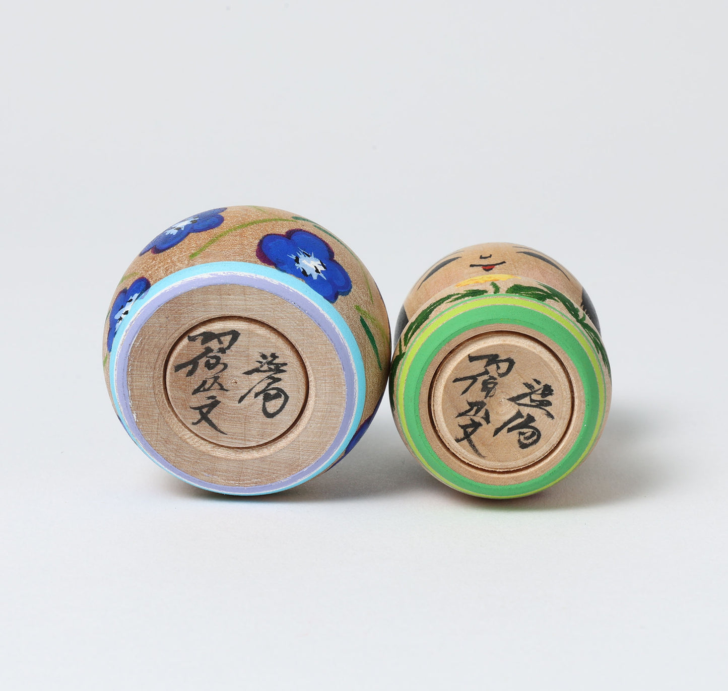 阿保 正文 阿保正文工人 |ネモフィラとタンポポこけし ネモフィラとタンポポこけし |津軽風 津軽系 |高さ6cm