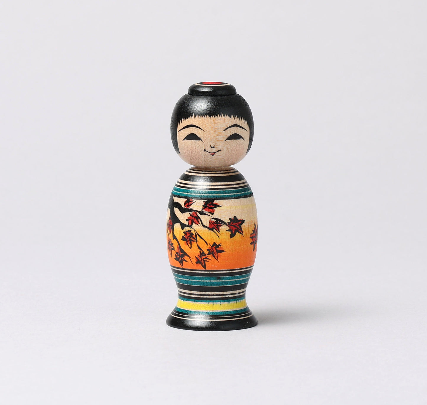 紅葉こけし | 阿保正文工人 | 津軽系 | 高さ7.5cm