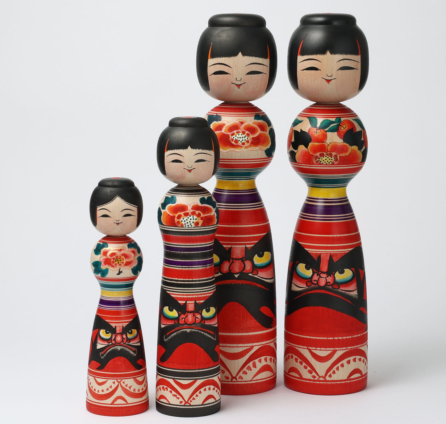 阿保 武智秀 阿保六知秀工人 |だるま絵こけし | だるま絵こけし津軽風 津軽系 |高さ27.5cm