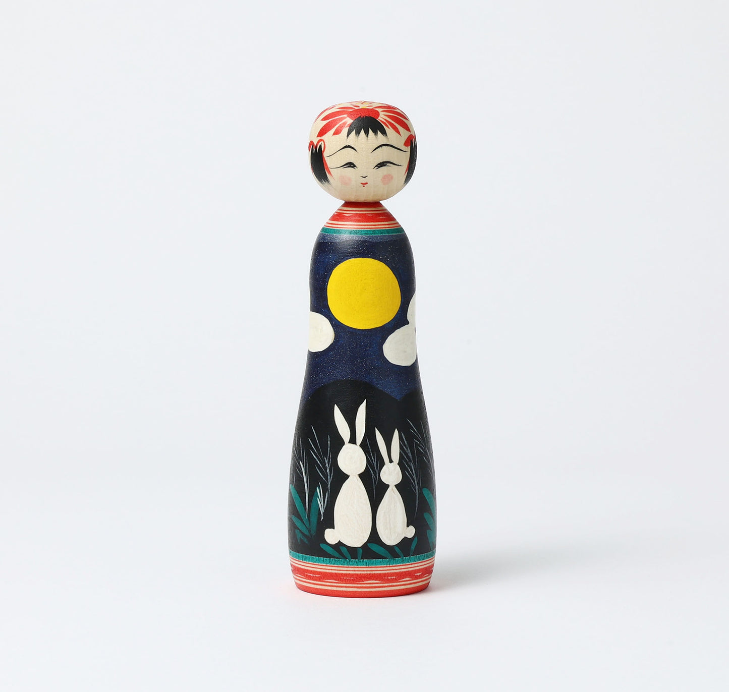 作並系こけし、平賀輝幸工人のお月見こけし