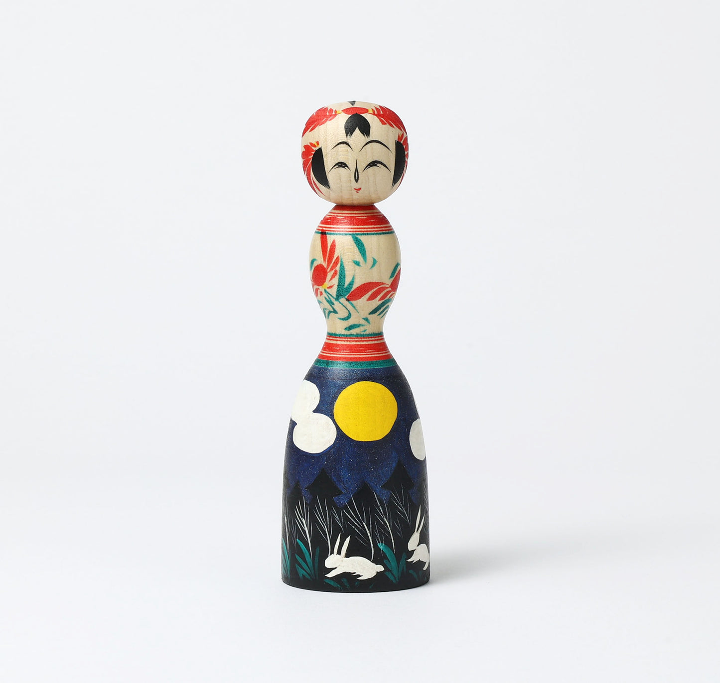 作並系こけし、平賀輝幸工人のお月見こけし