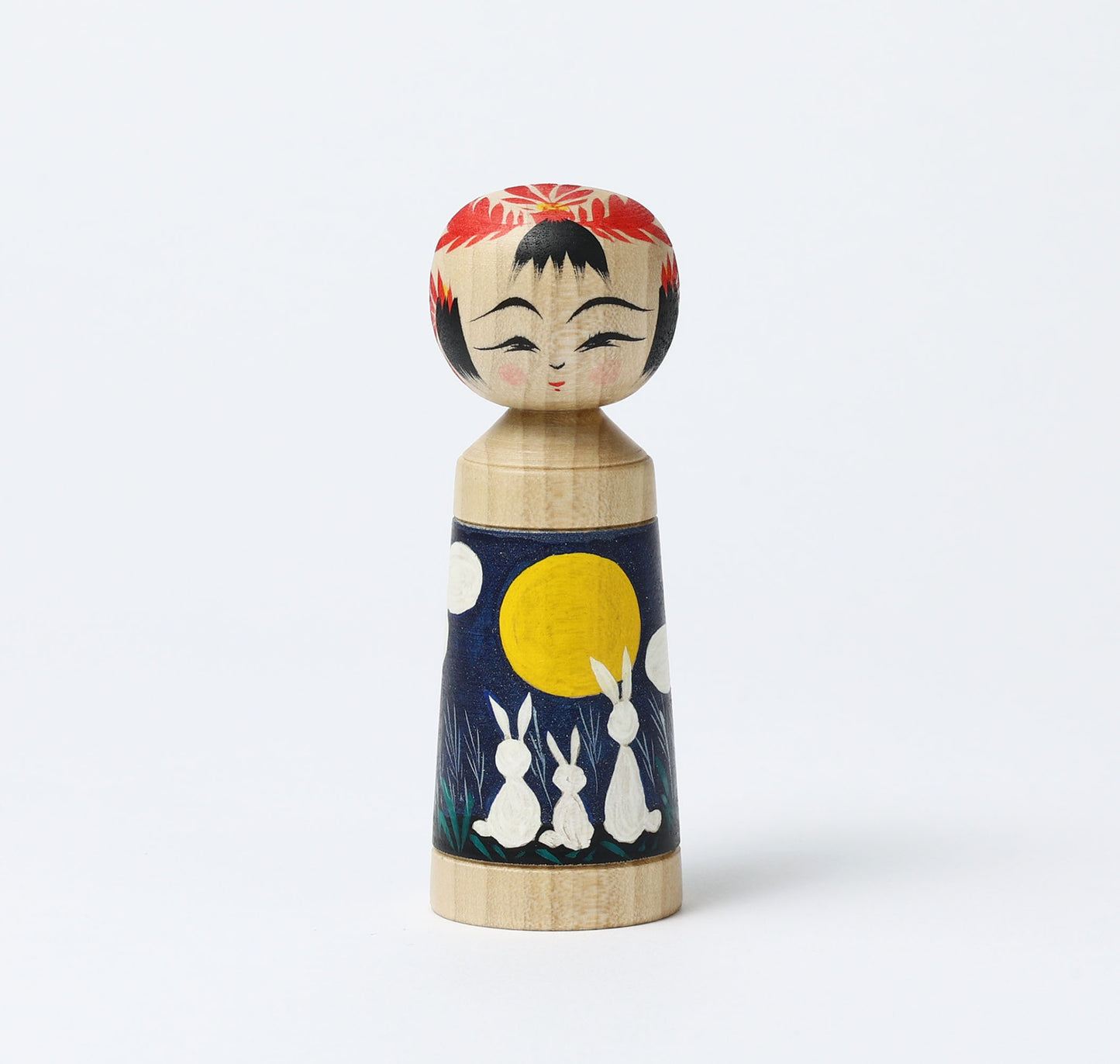 作並系こけし、平賀輝幸工人のお月見こけし