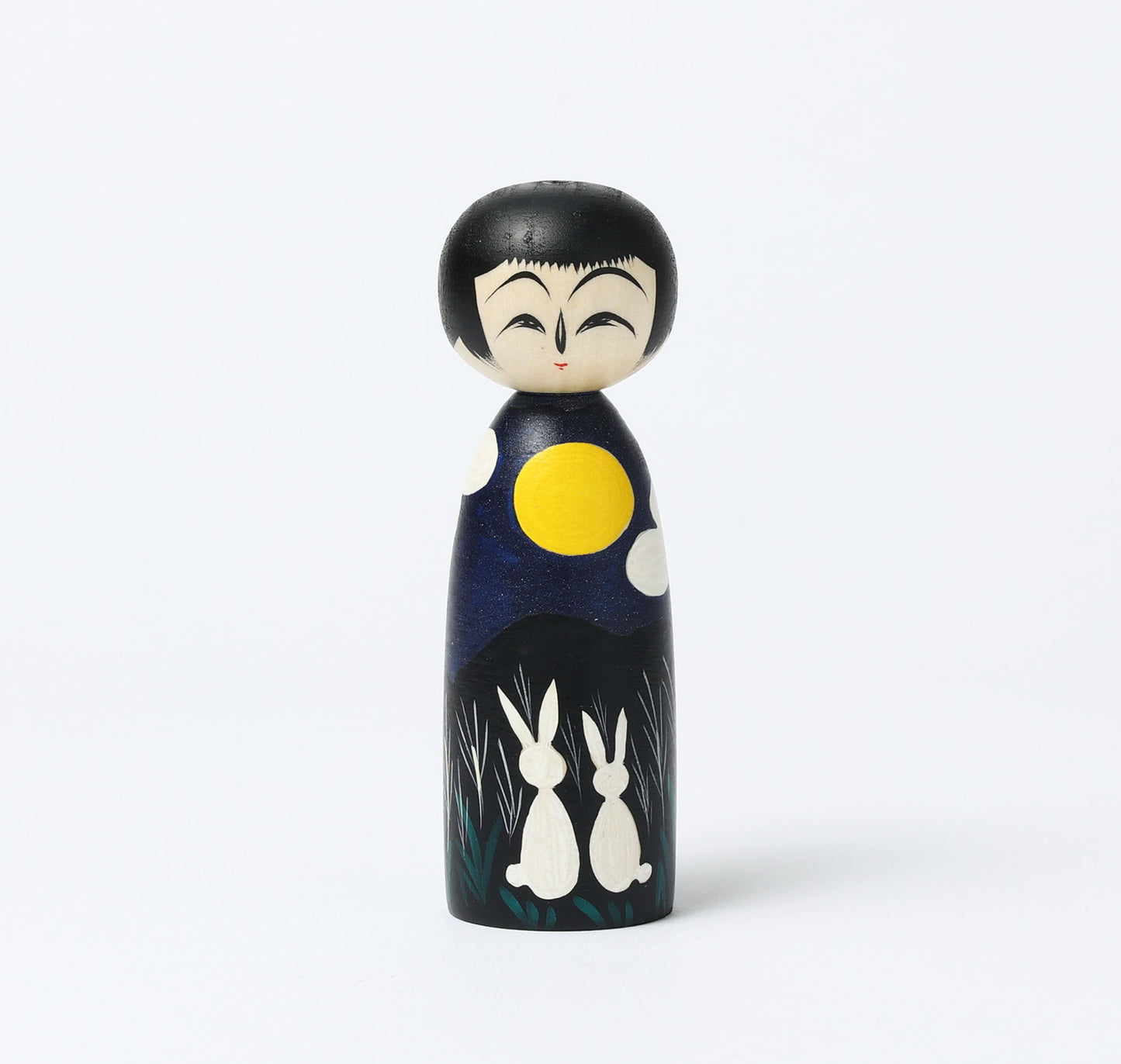 作並系こけし、平賀輝幸工人のお月見こけし