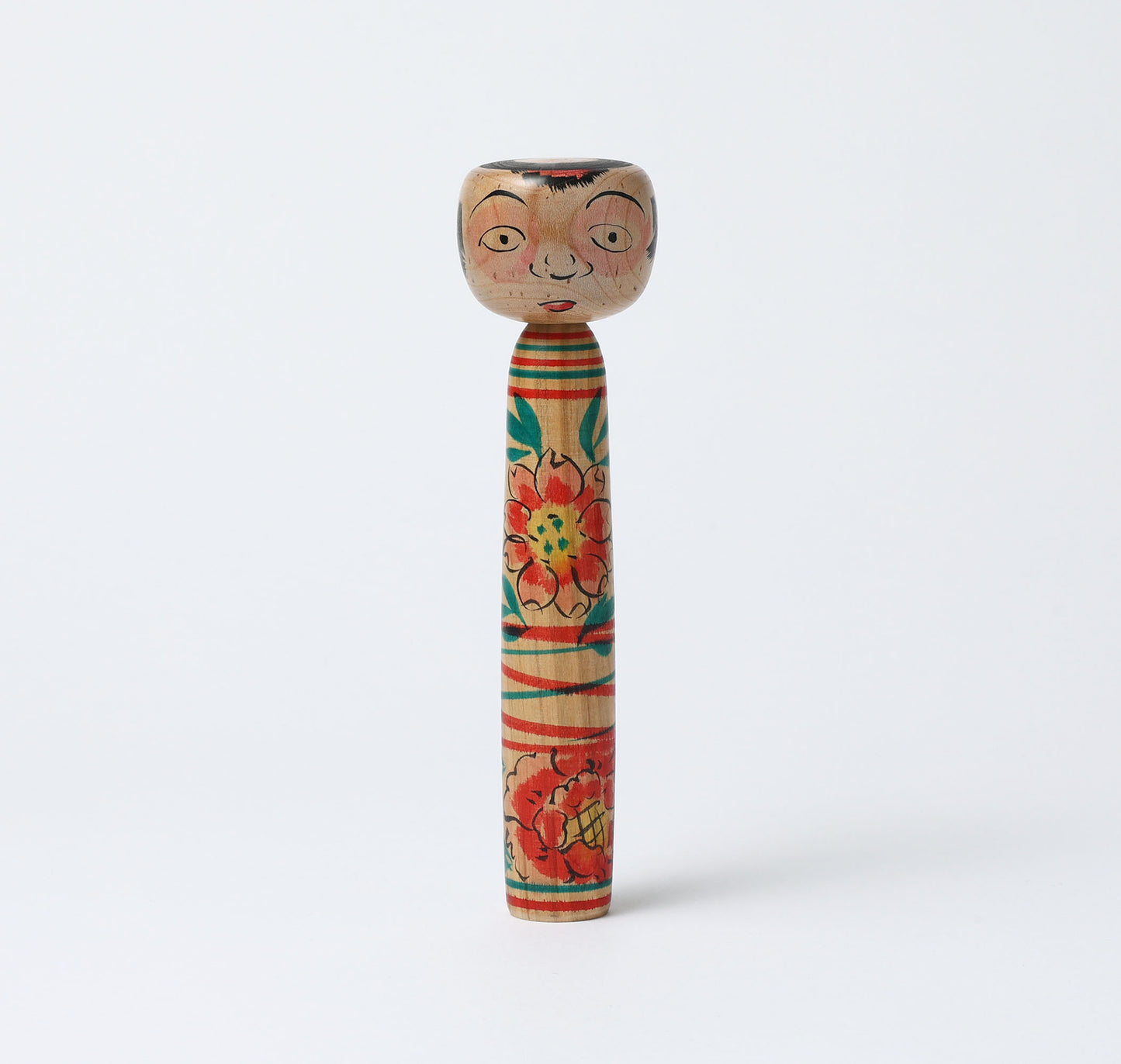 柿崎文雄 柿崎文雄工人 | 柿崎文雄伝統的なスタイルのこけし 中ノ沢系こけし | こけし中ノ沢スタイル 中ノ沢系 |高さ18.5cm