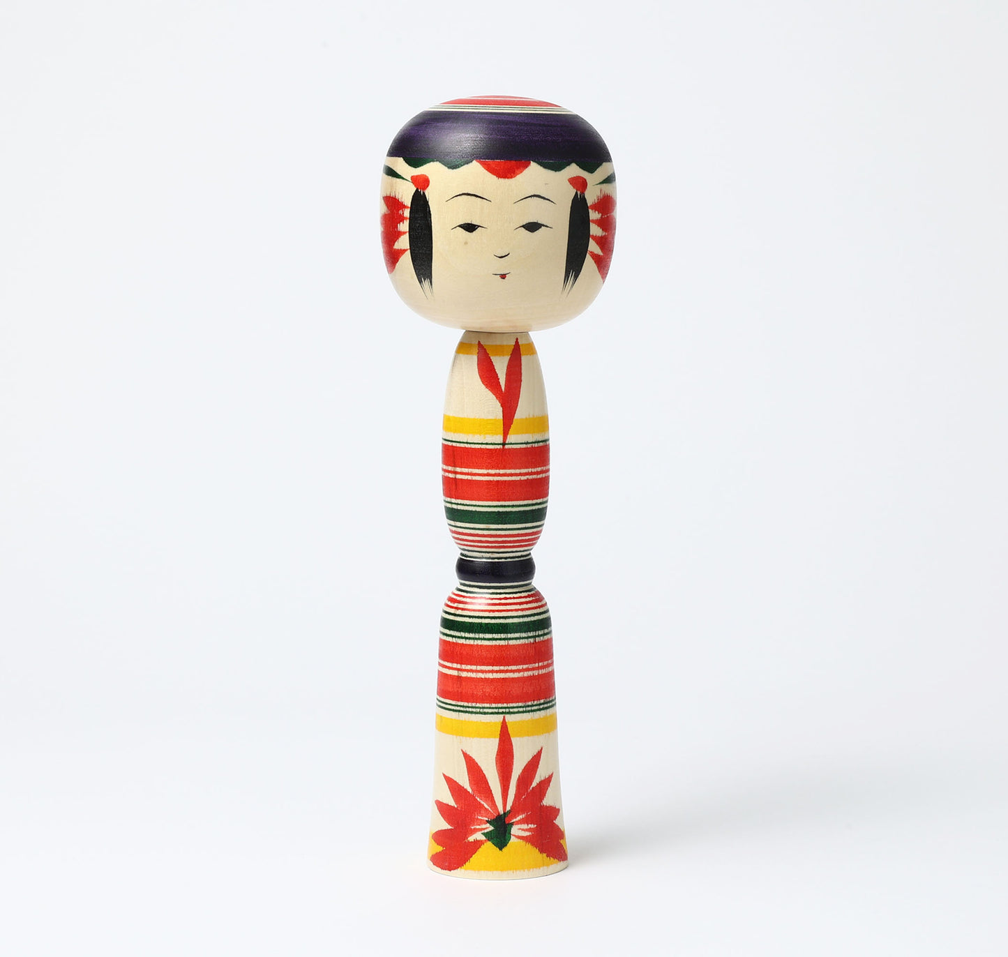 A dento-traditional Yajiro style kokeshi doll, by Atsushi Kimura.