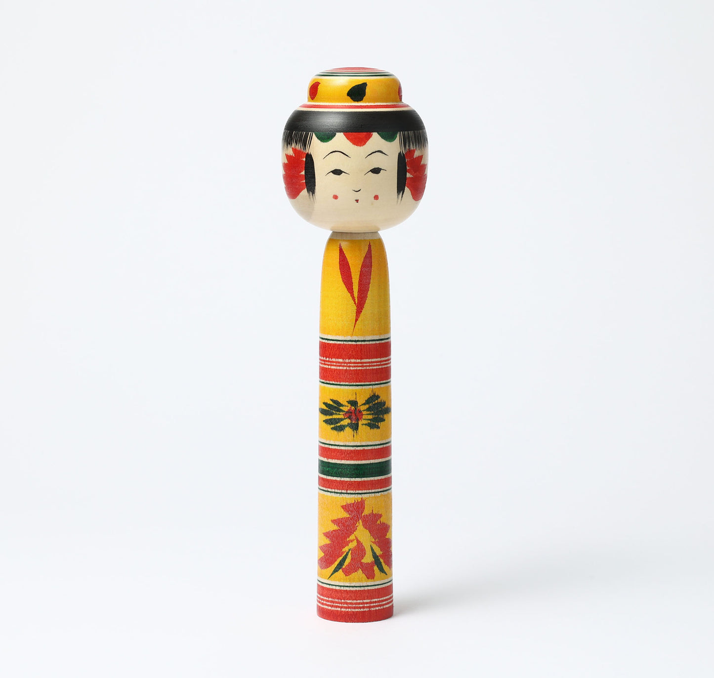 A dento-traditional Yajiro style kokeshi doll, by Atsushi Kimura.