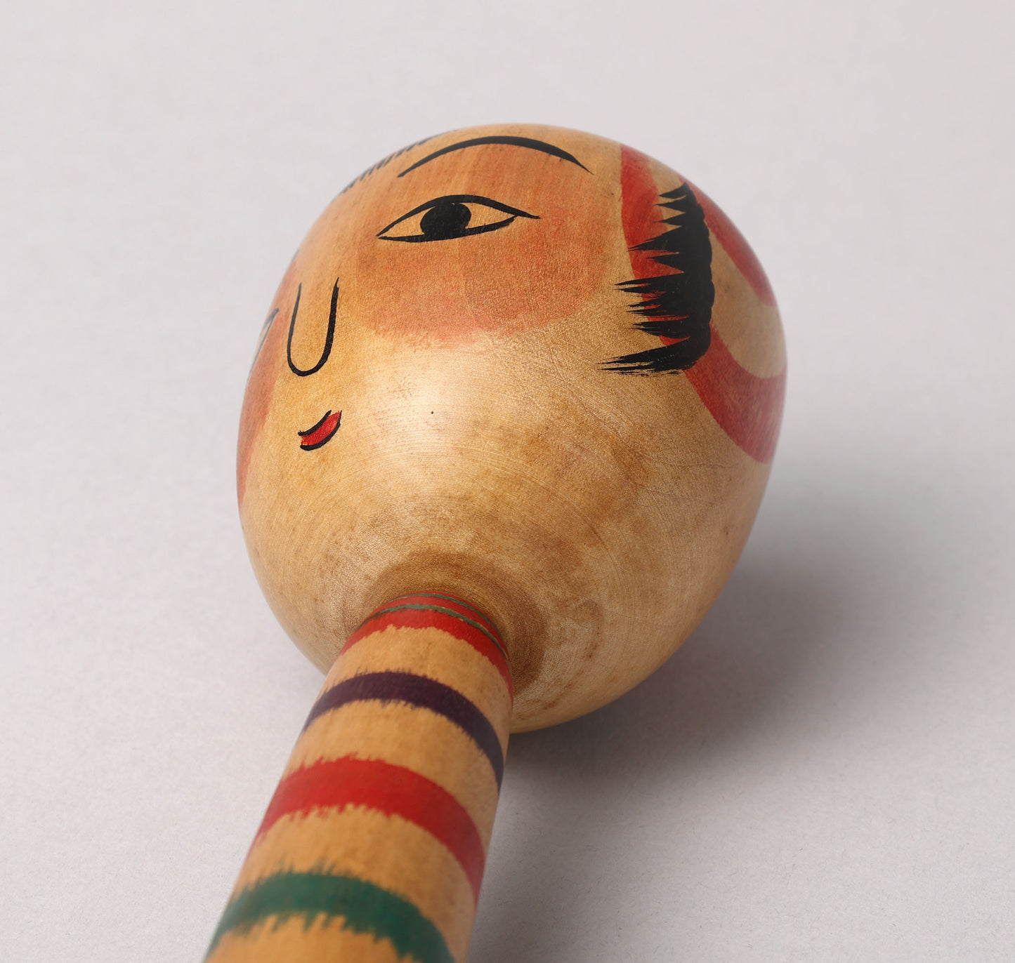 ビンテージ中ノ沢スタイルこけし - たこ坊主、瀬谷十治作 (1924-2004) | こけし古物 瀬谷重治(中ノ沢系たこ坊主)