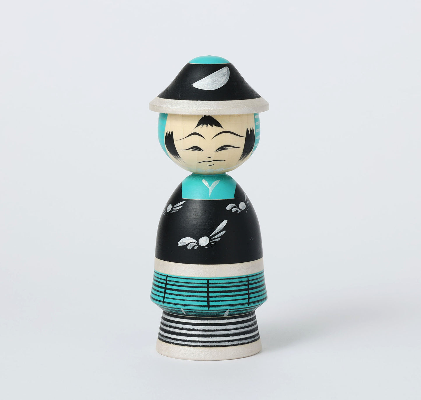 【武者こけし】Samurai kokeshi doll | Teruyuki HIRAGA | Sakunami style | 16.5cm in height // 作並系 平賀輝幸工人, 高さ16.5cm