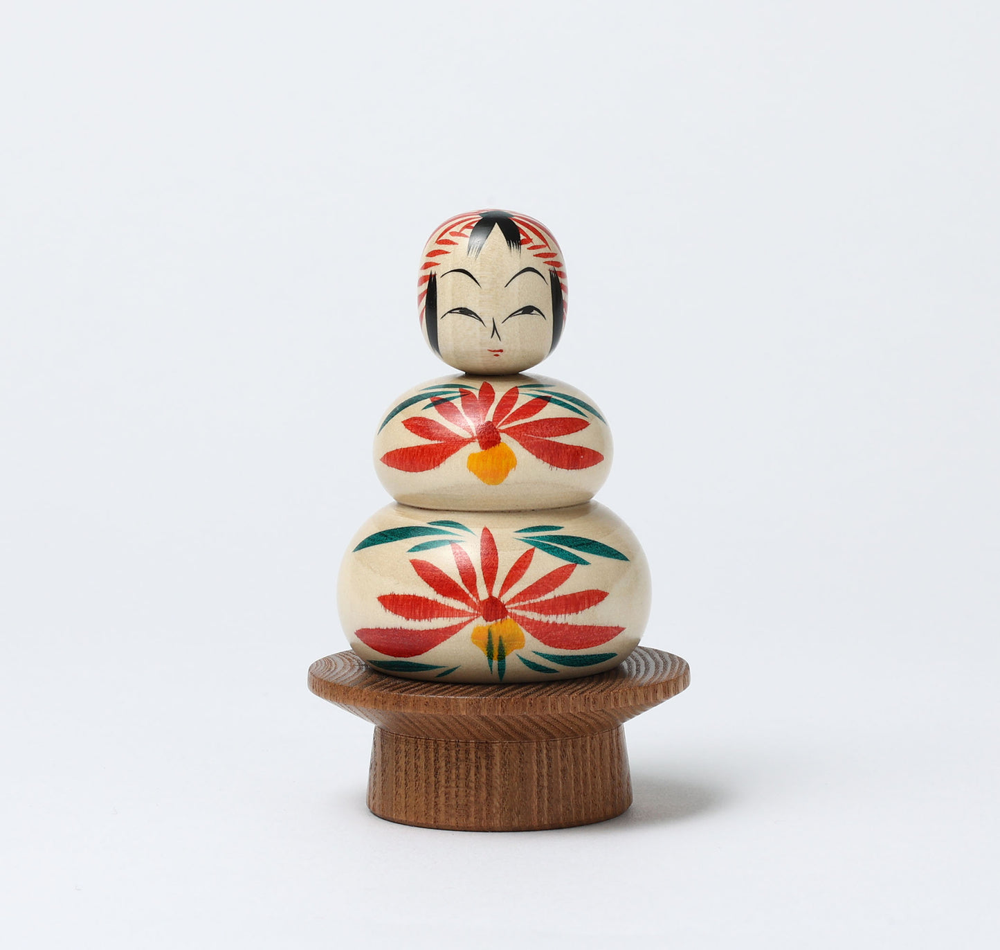 鏡餅こけし-01 | 早坂政弘工人 遠刈田系 | 高さ10cm