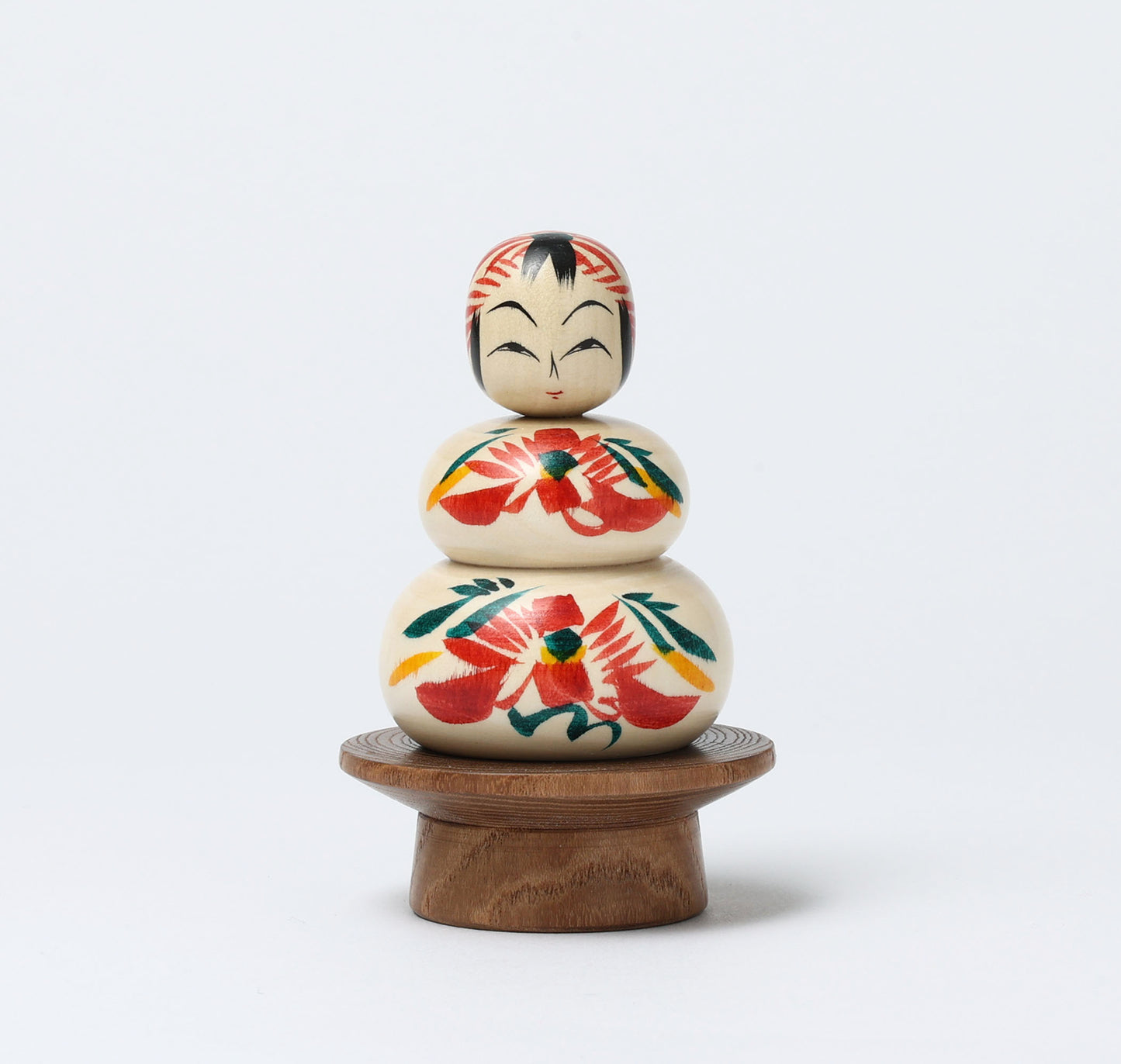 鏡餅こけし-09 | 早坂政弘工人 遠刈田系 | 高さ10cm