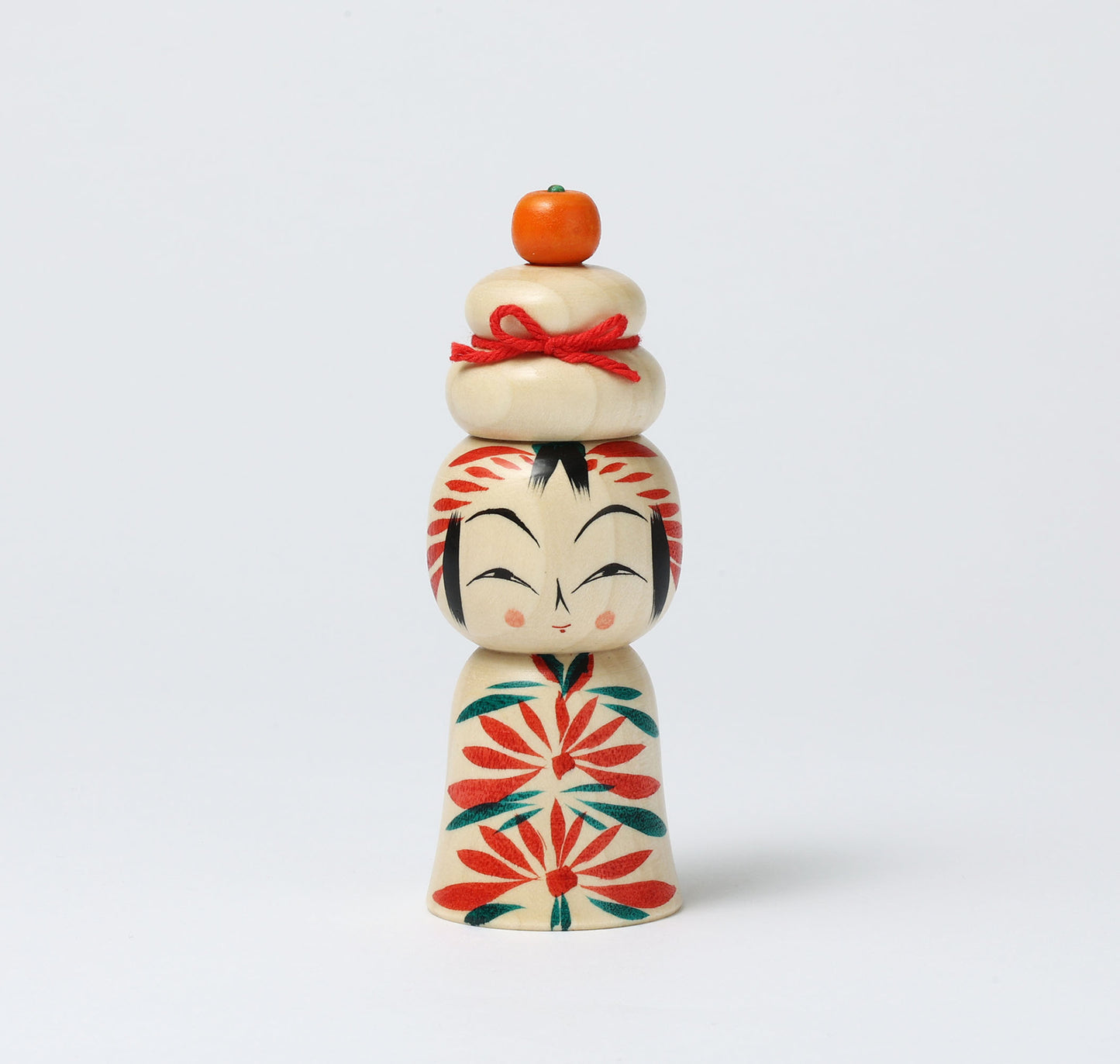 鏡餅こけし-02 | 早坂政弘工人 遠刈田系 | 高さ12cm