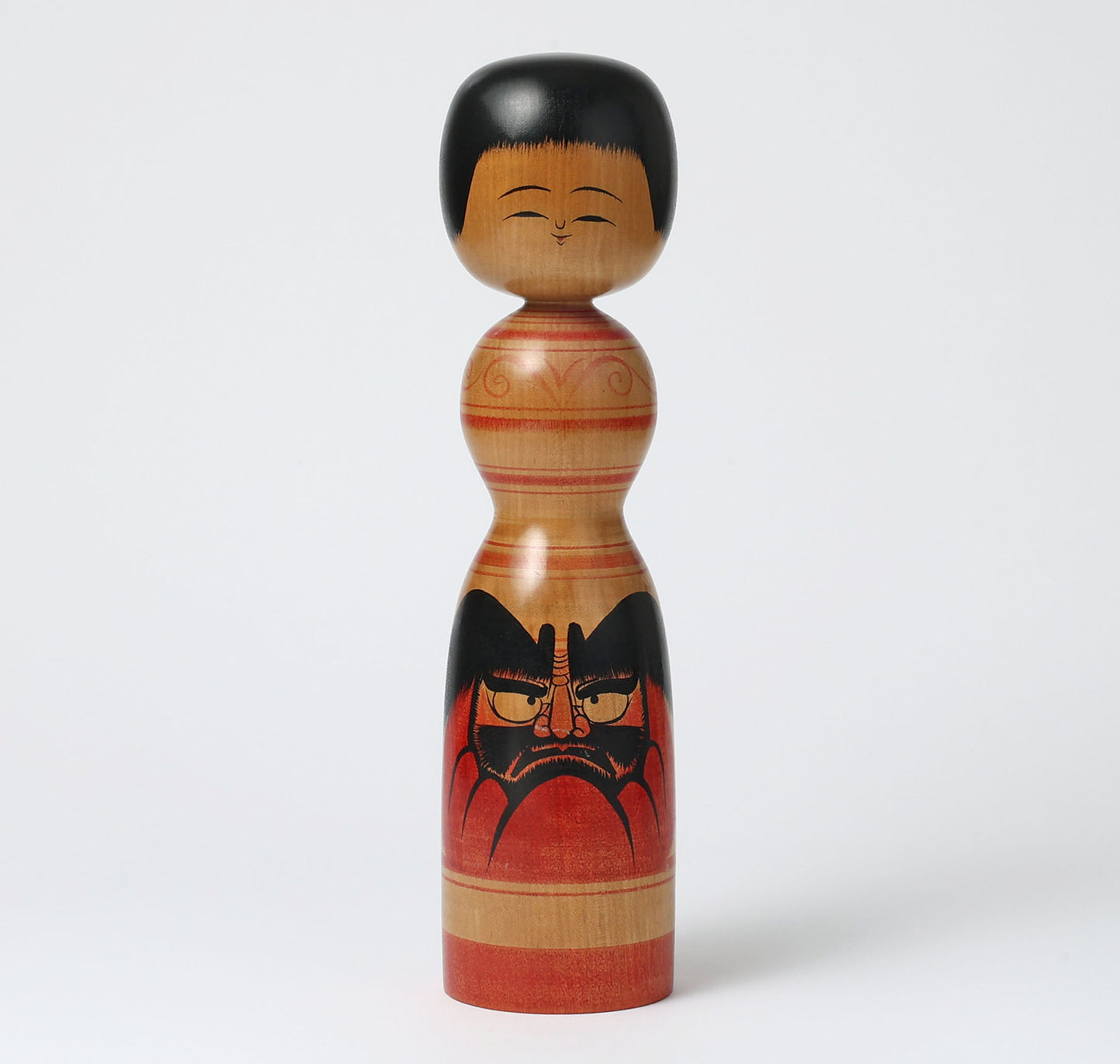 ヴィンテージだるま絵こけし |村元文雄 村元文雄工人(1931-1999) 古品だるま絵こけし |津軽風 津軽系 |高さ30.5cm