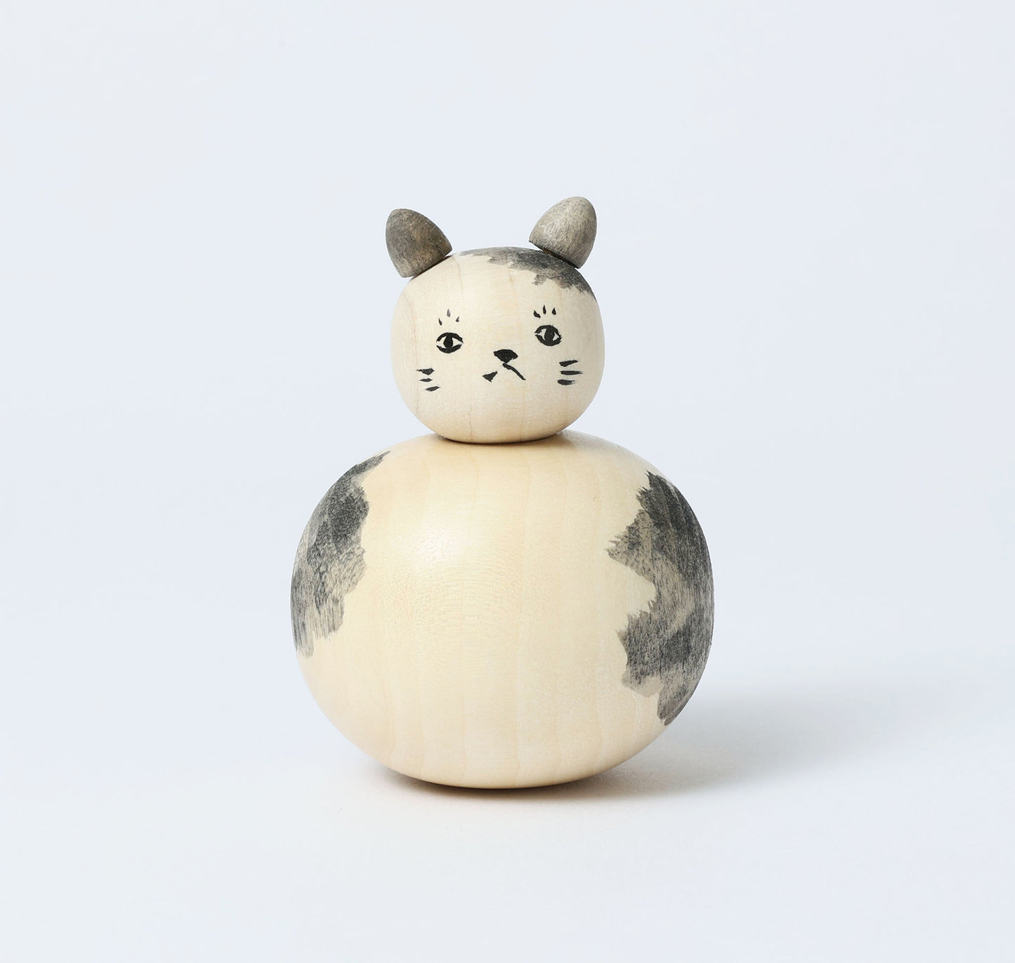 Cat kokeshi doll-11 猫こけし | KOYAMA, Yoshimi 小山芳美工人 | Togatta style 遠刈田系 | 7.5cm in height