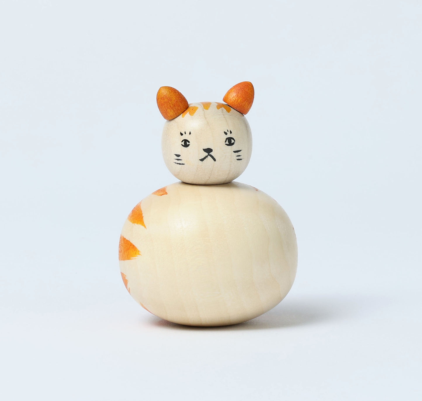 Cat kokeshi doll-3 猫こけし | KOYAMA, Yoshimi 小山芳美工人 | Togatta style 遠刈田系 | 7cm in height