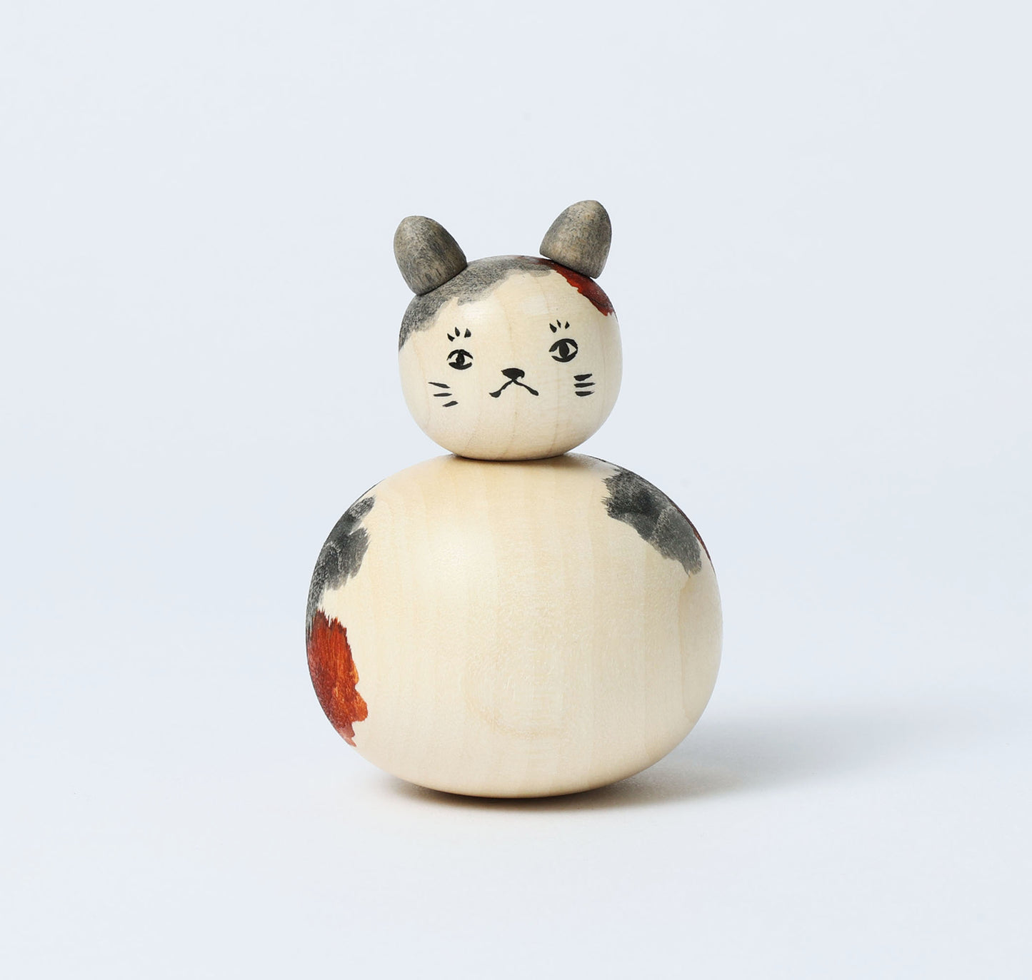 Cat kokeshi doll-8 猫こけし | KOYAMA, Yoshimi 小山芳美工人 | Togatta style 遠刈田系 | 7.5cm in height