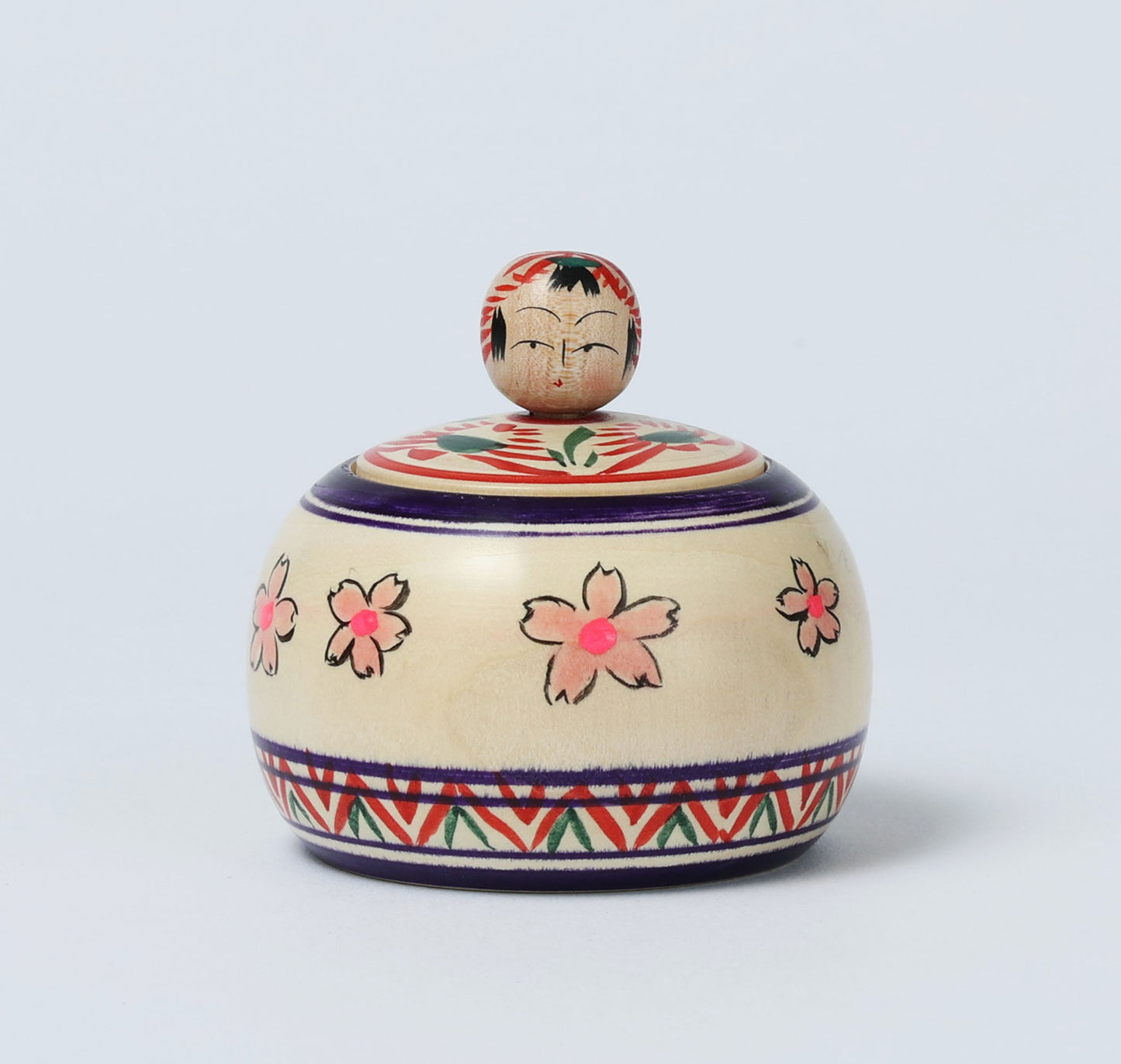 Sakura-cherry blossom ejiko kokeshi doll-桜えじこ | OGASAWARA, Yoshio 小笠原義雄 | Togatta style 遠刈田系 | 7cm in height