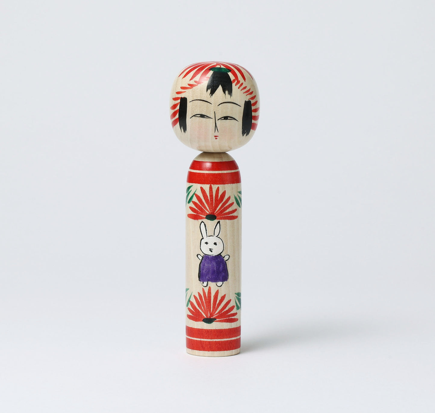 OGASAWARA, Yoshio 小笠原義雄工人 | Usagi-rabbit kokeshi doll うさぎこけし | Togatta style 遠刈田系 | 15cm in height