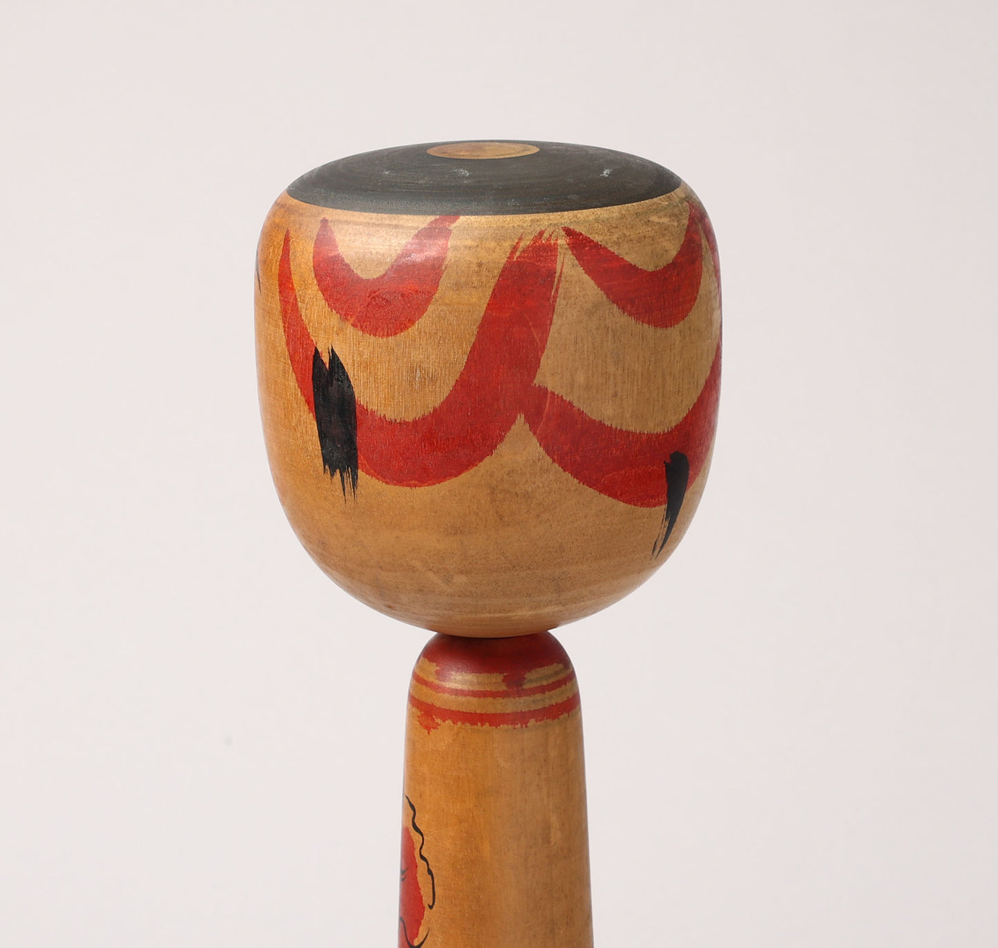 ビンテージ中ノ沢スタイルこけし - たこ坊主、瀬谷十治作 (1924-2004) | こけし古物 瀬谷重治(中ノ沢系たこ坊主)