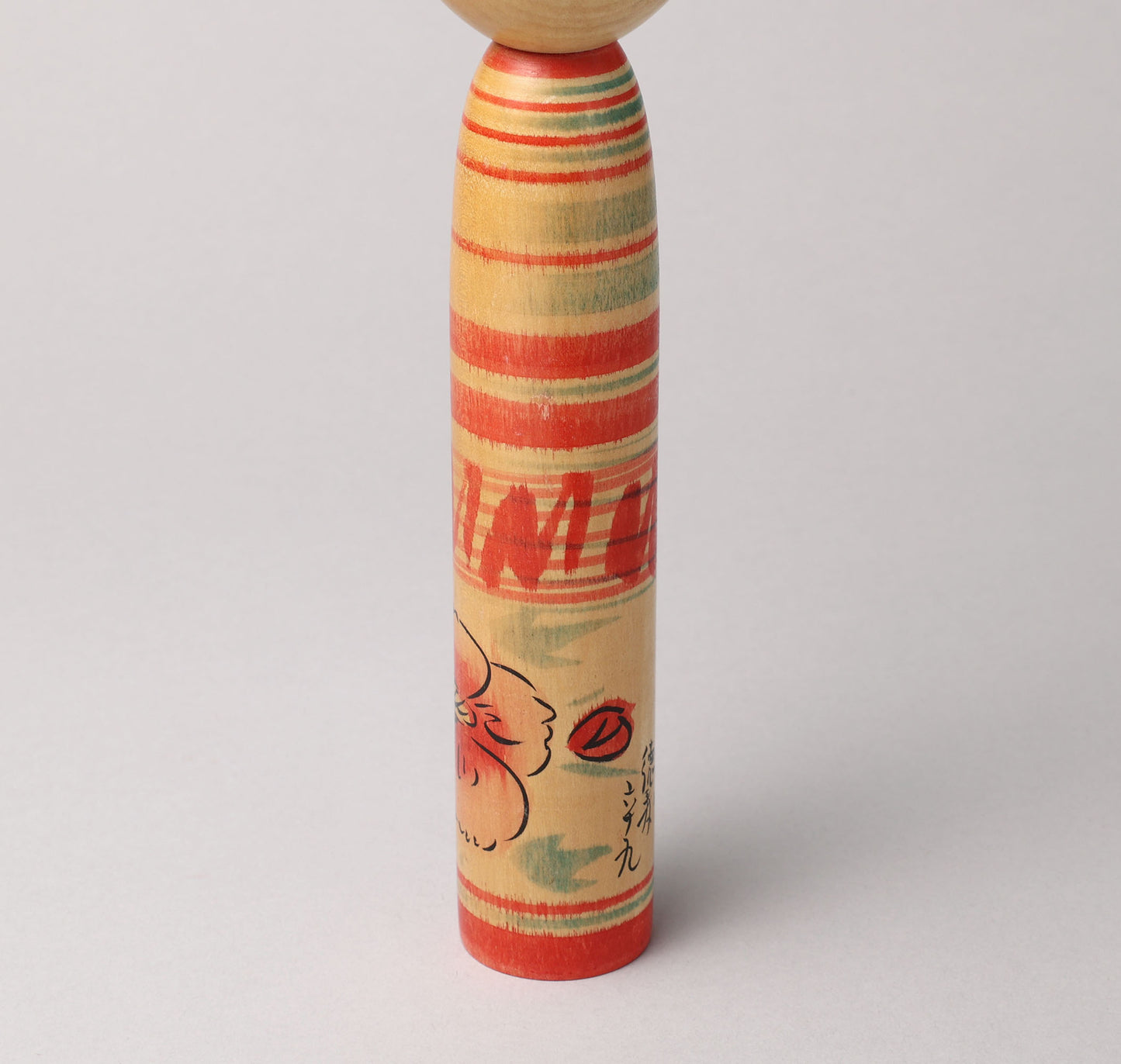 ヴィンテージ中ノ沢式こけし・たこ坊主、斎藤徳寿(1926-2021)作 | こけし古物 斎藤徳寿(中ノ沢系たこ坊主)