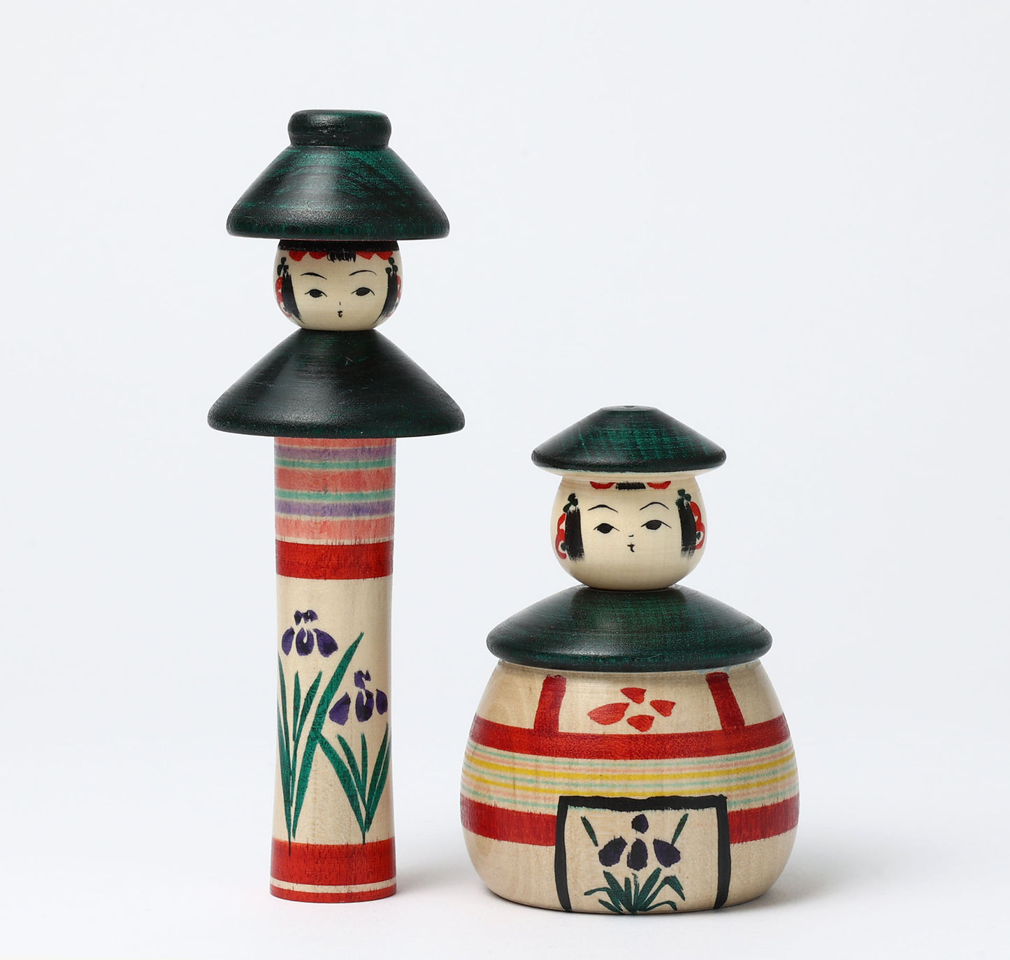 NIIYAMA, Mayumi 新山真由美工人 | Tagajo Nanmon ejiko kokeshi 多賀城南門えじここけし | Yajiro style 弥治郎系 | 9.5cm in height