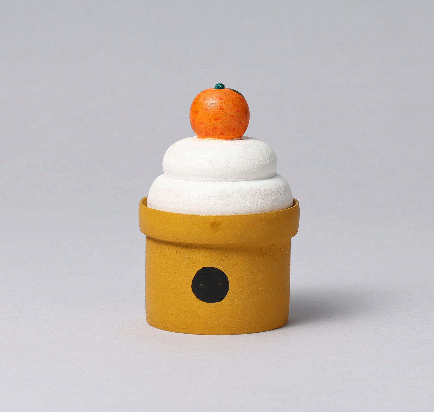 New Year kokeshi 'kagamimochi' | ABO, Masafumi 阿保正文工人 | 鏡餅こけし | Tsugaru style 津軽系 | 7cm in height from Japan