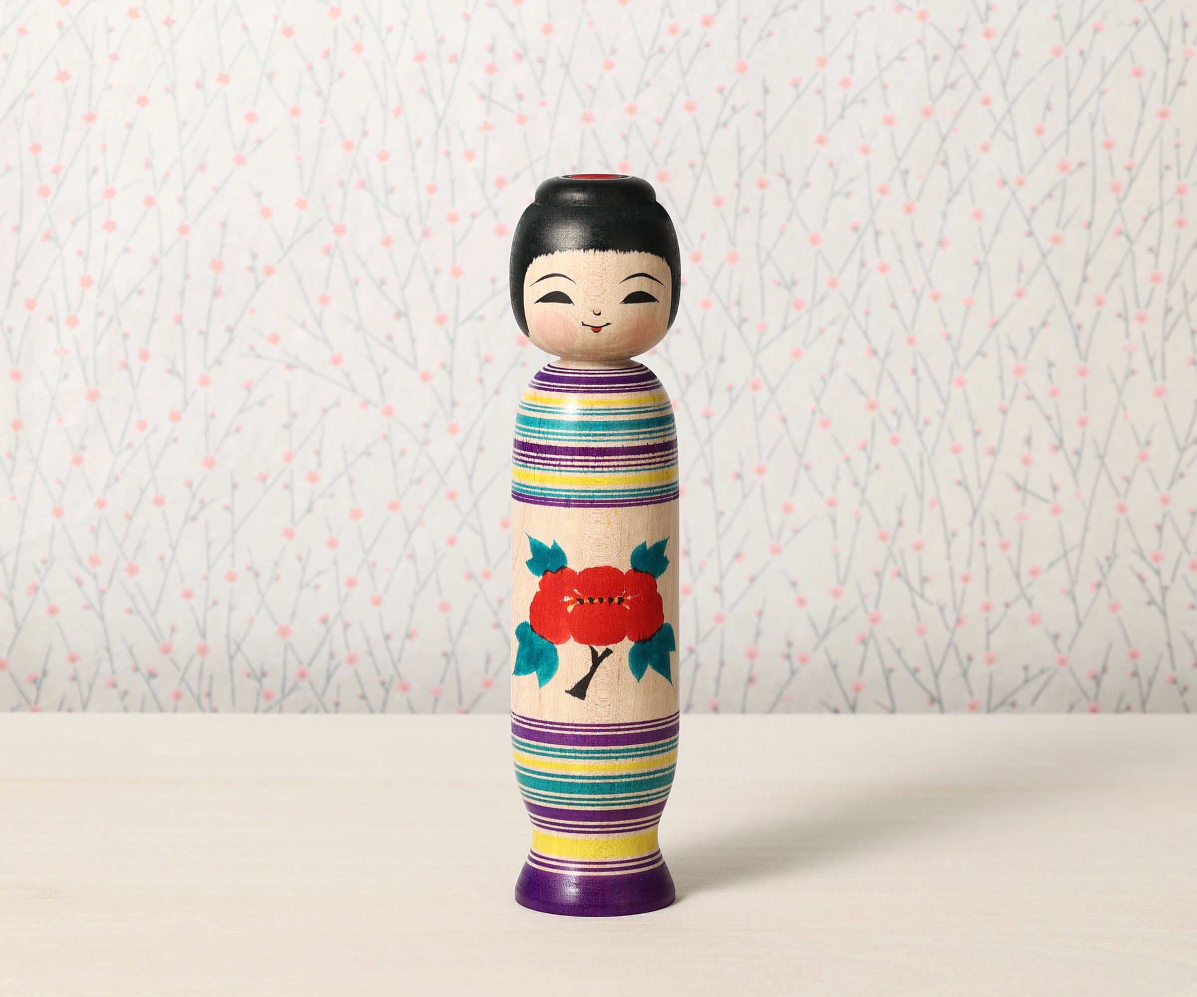 こけし　kokeshi doll 題名　「童心」childhood こけし kokeshi doll 題名 「童心」childhood