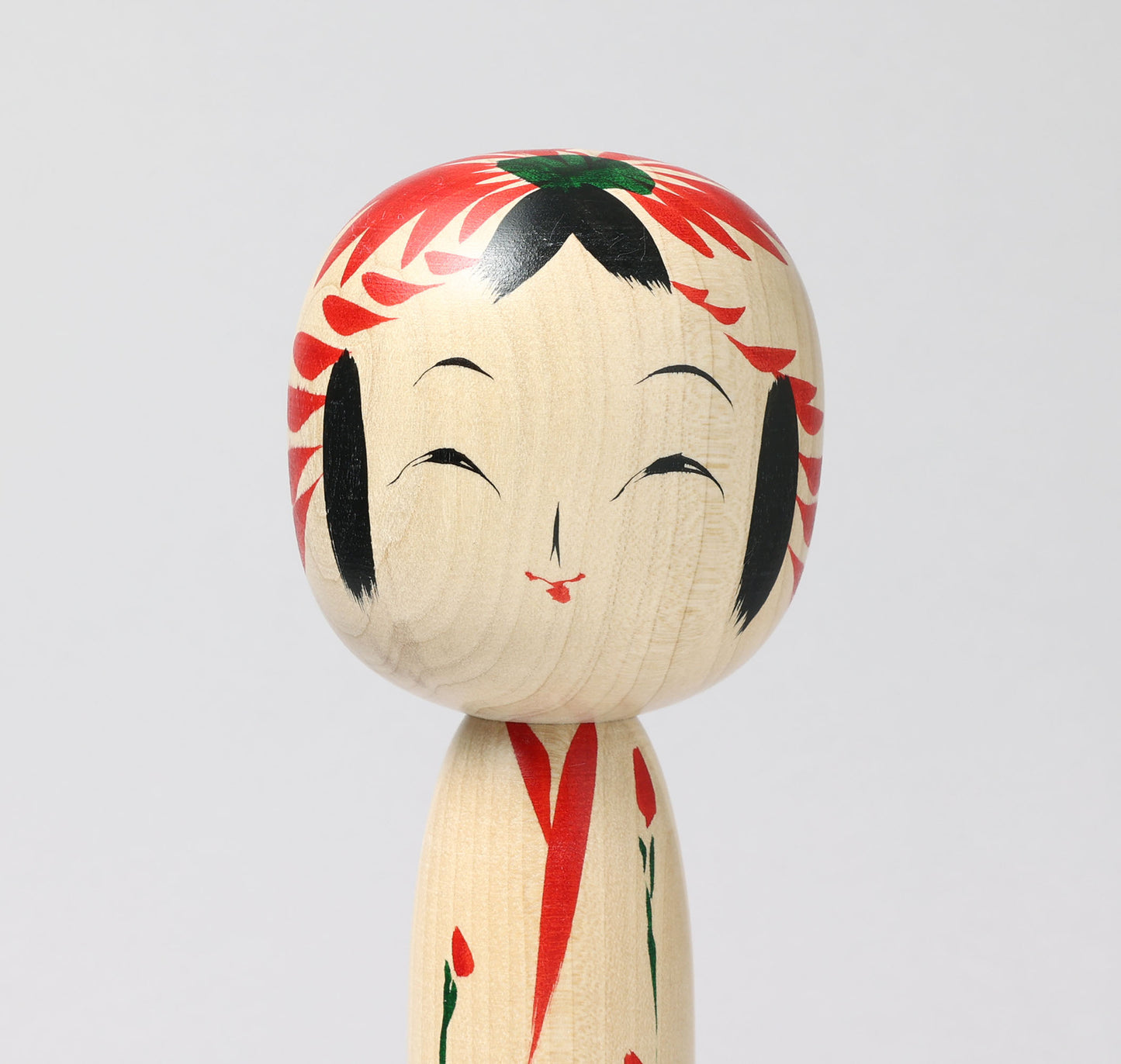 Togatta style kokeshi doll | KOYAMA, Yoshimi 小山芳美工人 | 遠刈田こけし | Togatta style 遠刈田系 | 24.5cm in height from Japan