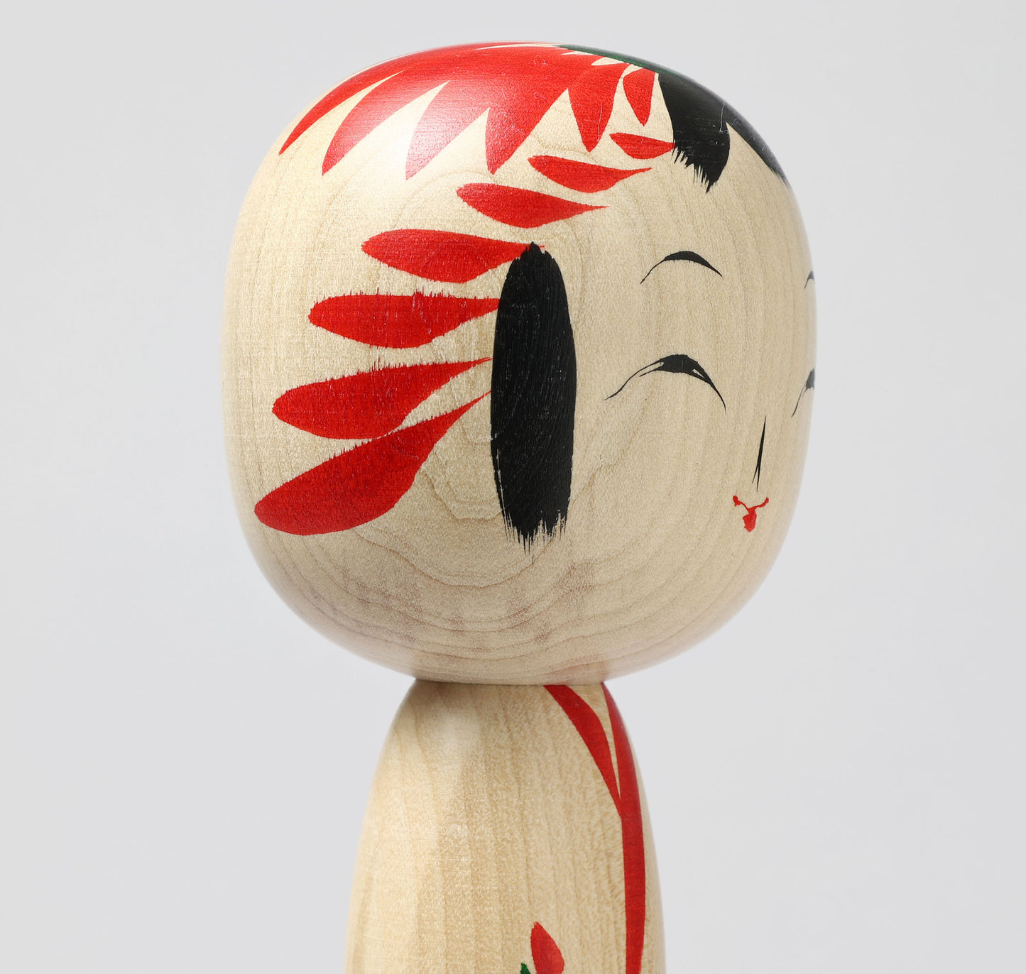 Togatta style kokeshi doll | KOYAMA, Yoshimi 小山芳美工人 | 遠刈田こけし | Togatta style 遠刈田系 | 24.5cm in height from Japan