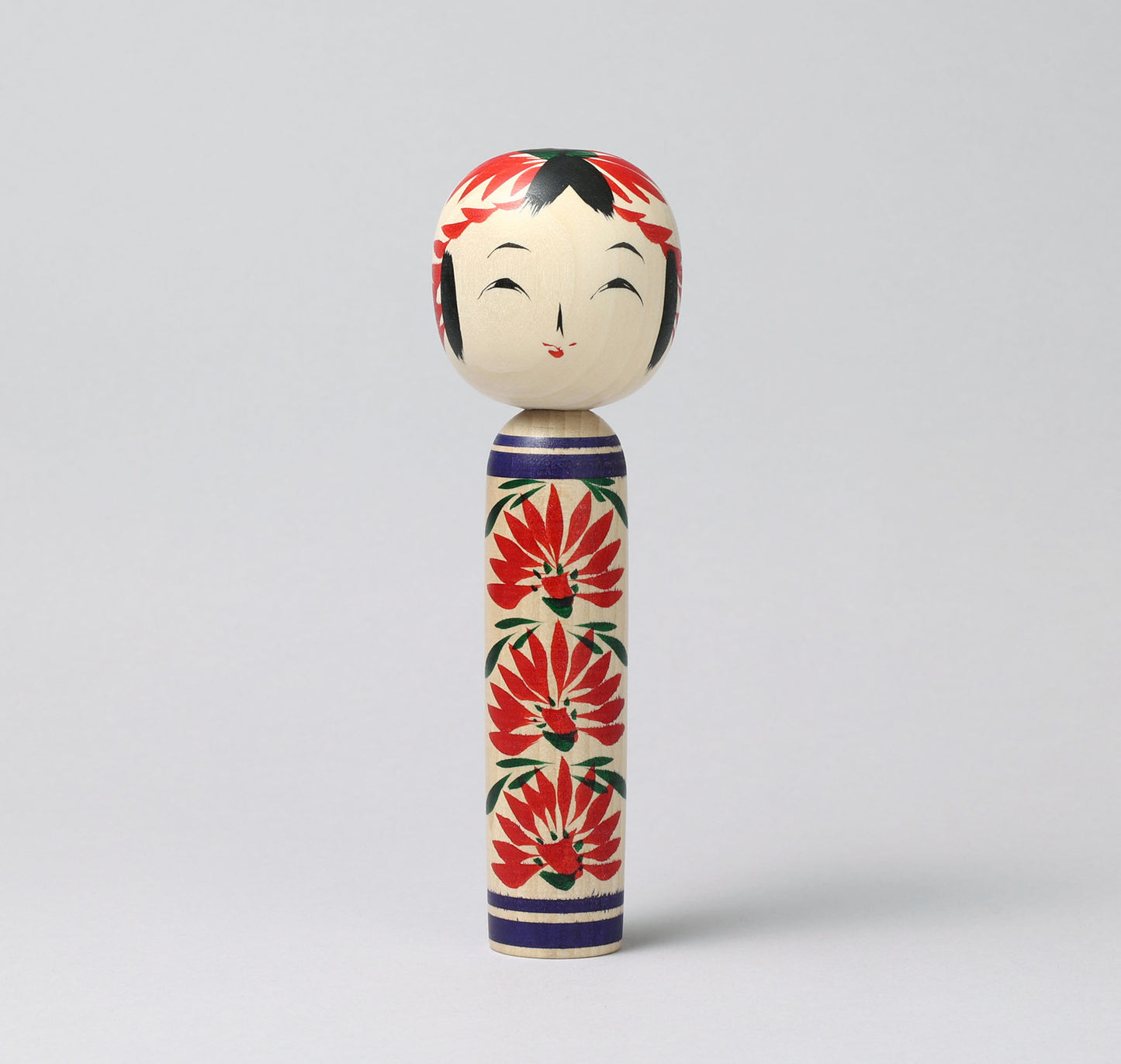 Togatta style kokeshi doll | KOYAMA, Yoshimi 小山芳美工人 | 遠刈田こけし | Togatta style 遠刈田系 | 18.5cm in height from Japan