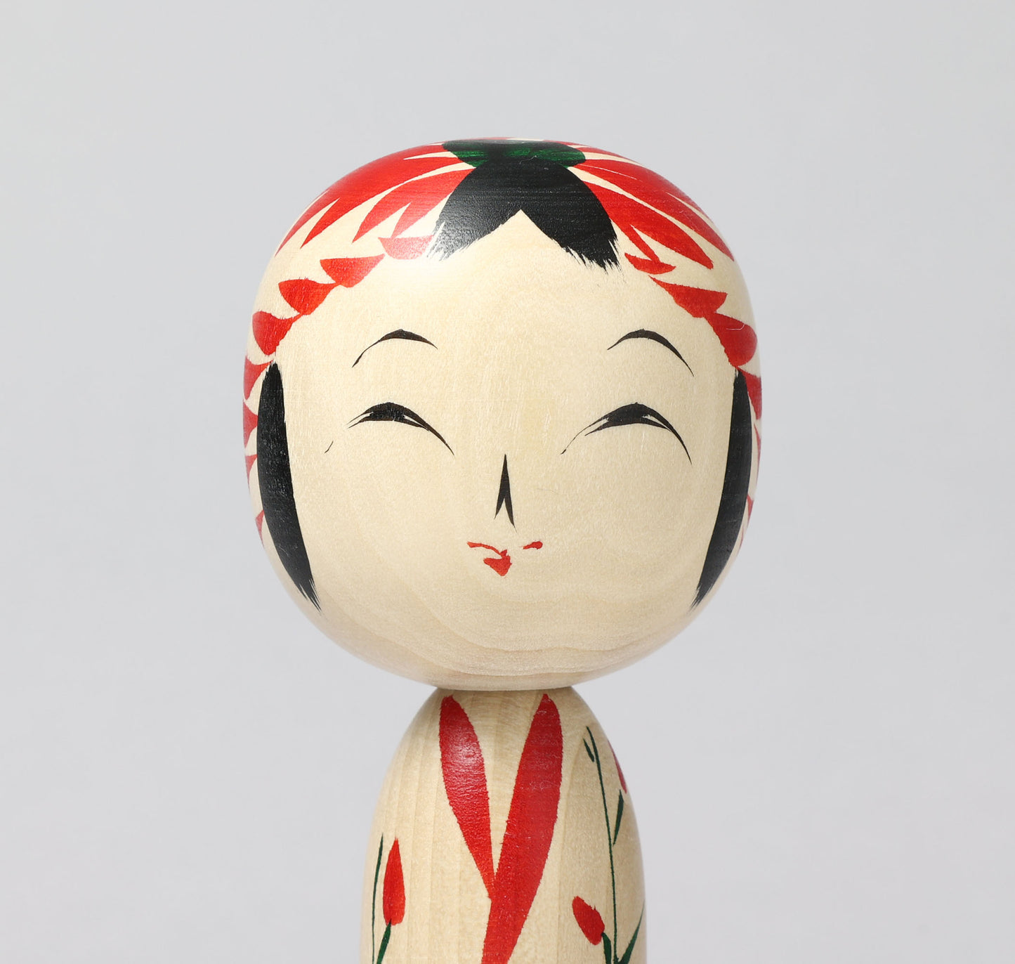 Togatta style kokeshi doll | KOYAMA, Yoshimi 小山芳美工人 | 遠刈田こけし | Togatta style 遠刈田系 | 18.5cm in height from Japan