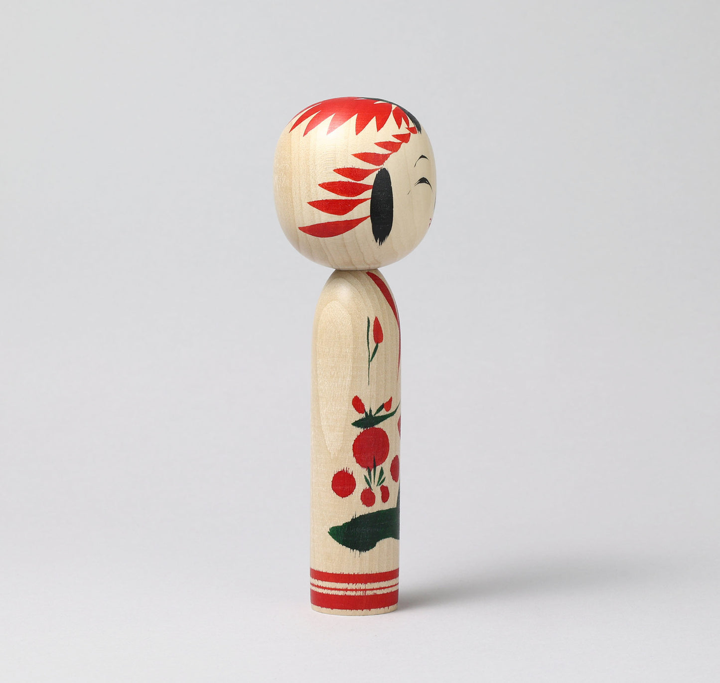 Togatta style kokeshi doll | KOYAMA, Yoshimi 小山芳美工人 | 遠刈田こけし | Togatta style 遠刈田系 | 18.5cm in height from Japan