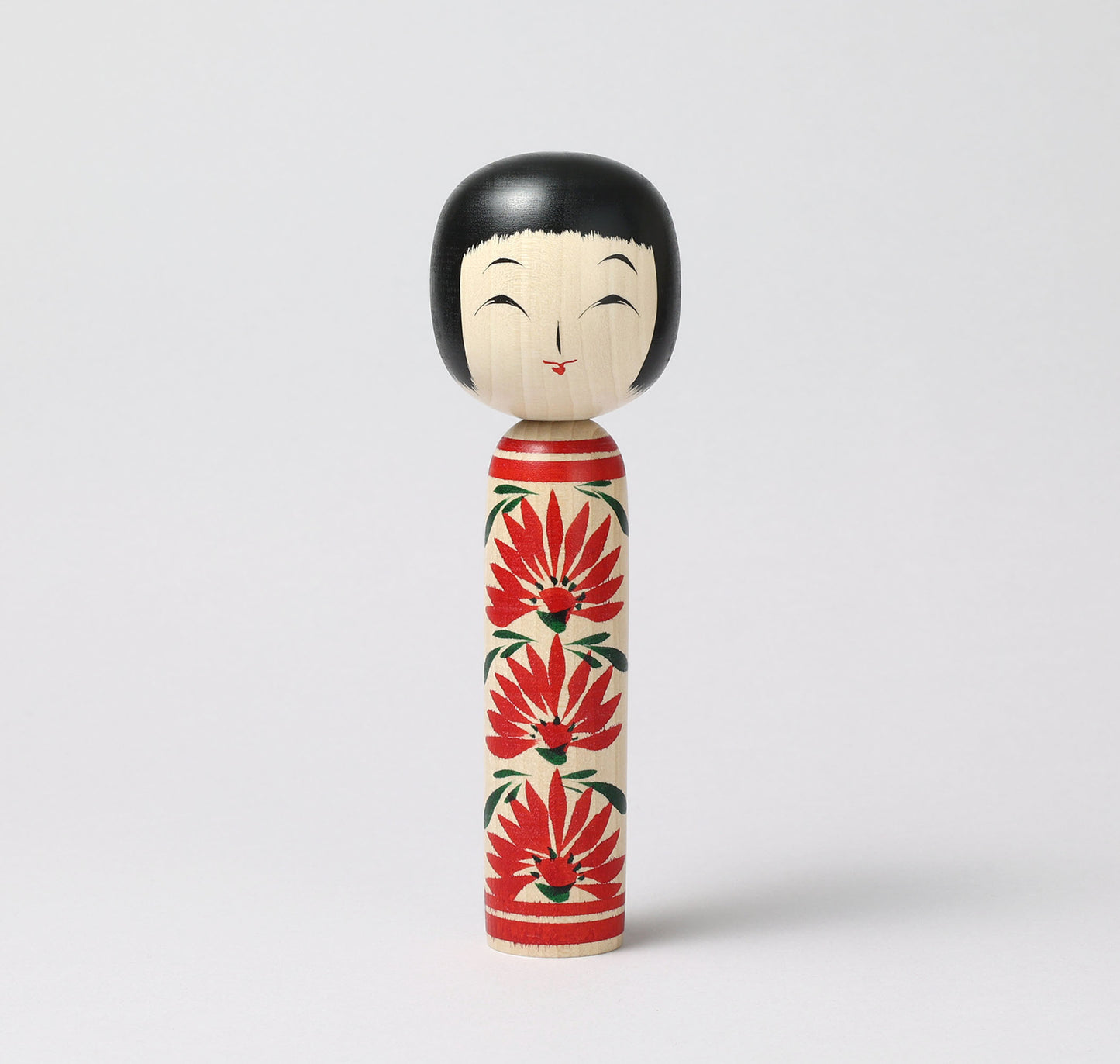 Togatta style kokeshi doll | KOYAMA, Yoshimi 小山芳美工人 | 遠刈田こけし | Togatta style 遠刈田系 | 18.5cm in height from Japan