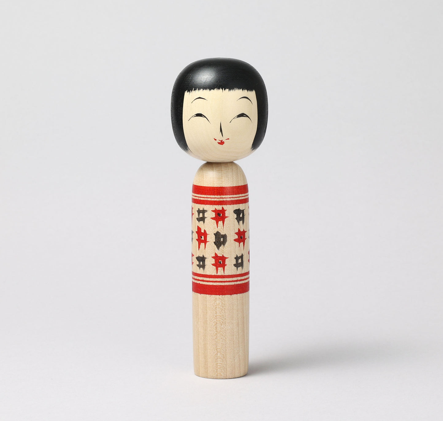 Togatta style kokeshi doll | KOYAMA, Yoshimi 小山芳美工人 | 遠刈田こけし | Togatta style 遠刈田系 | 18.5cm in height from Japan