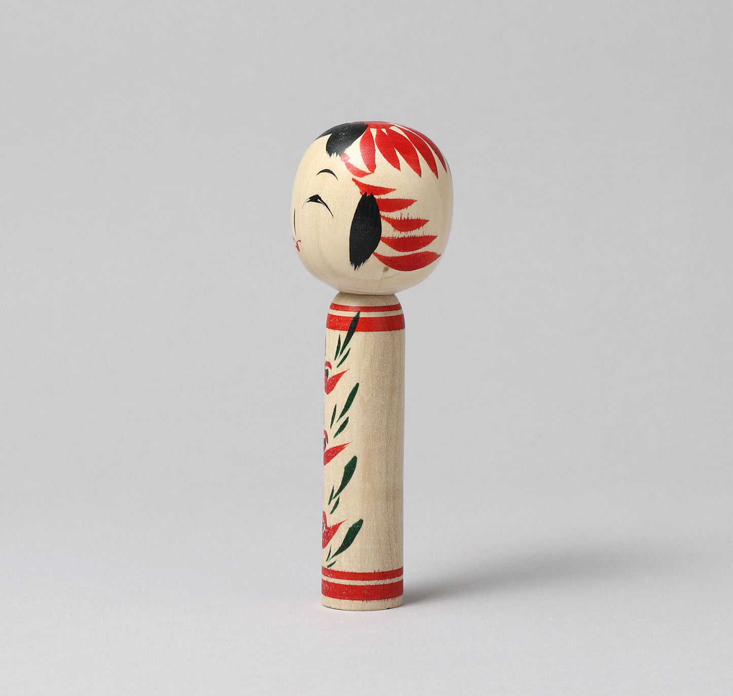 Togatta style kokeshi doll | KOYAMA, Yoshimi 小山芳美工人 | 遠刈田こけし | Togatta style 遠刈田系 | 12.5cm in height from Japan