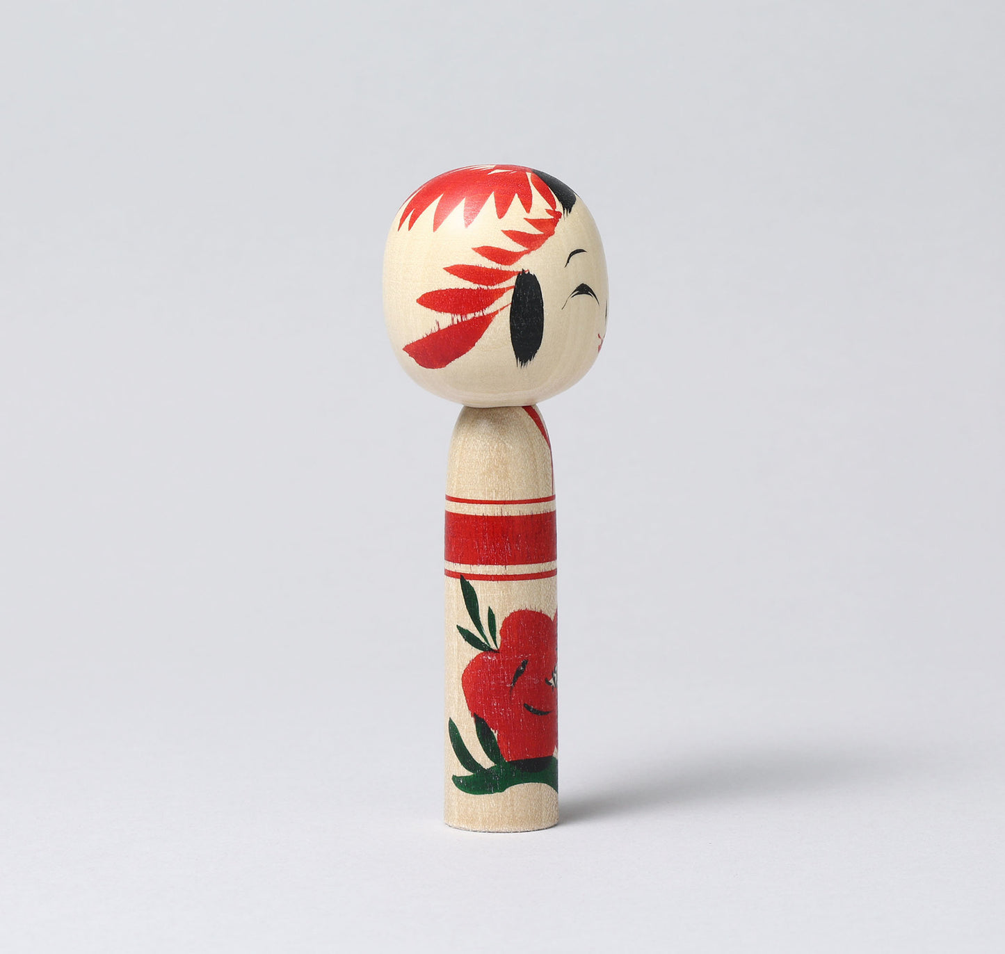 Togatta style kokeshi doll | KOYAMA, Yoshimi 小山芳美工人 | 遠刈田こけし | Togatta style 遠刈田系 | 12.5cm in height from Japan