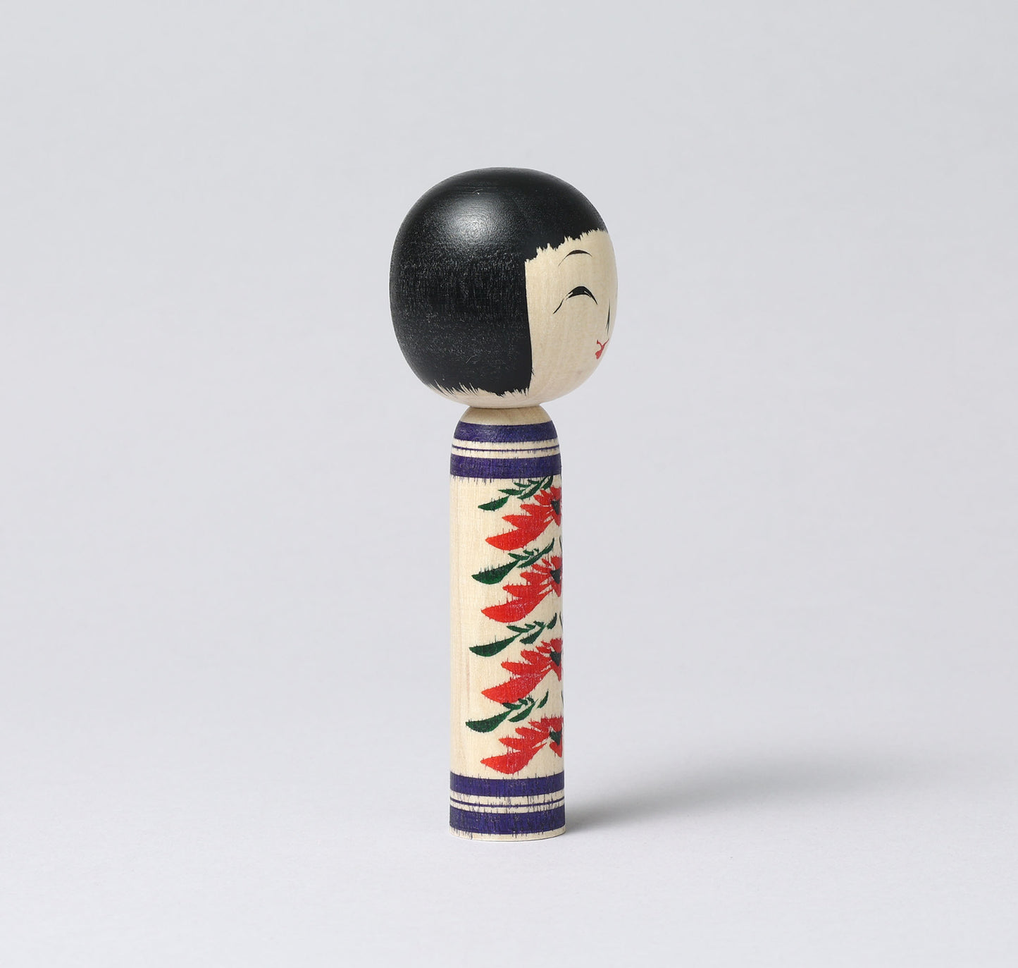 Togatta style kokeshi doll | KOYAMA, Yoshimi 小山芳美工人 | 遠刈田こけし | Togatta style 遠刈田系 | 12.5cm in height from Japan