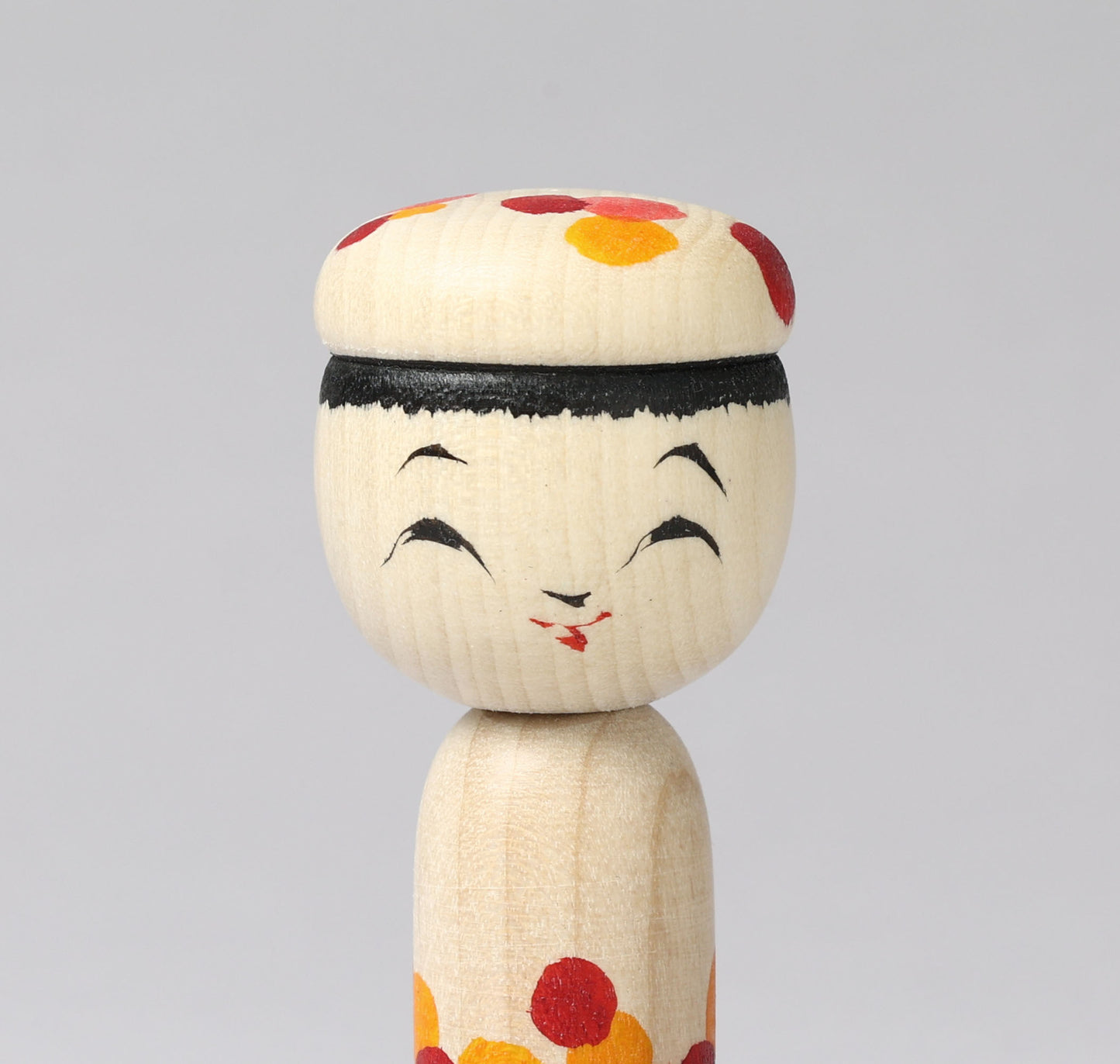 Boushi-hat kokeshi doll | KOYAMA, Yoshimi 小山芳美工人 | 帽子こけし | Togatta style 遠刈田系 | 7.5cm in height from Japan