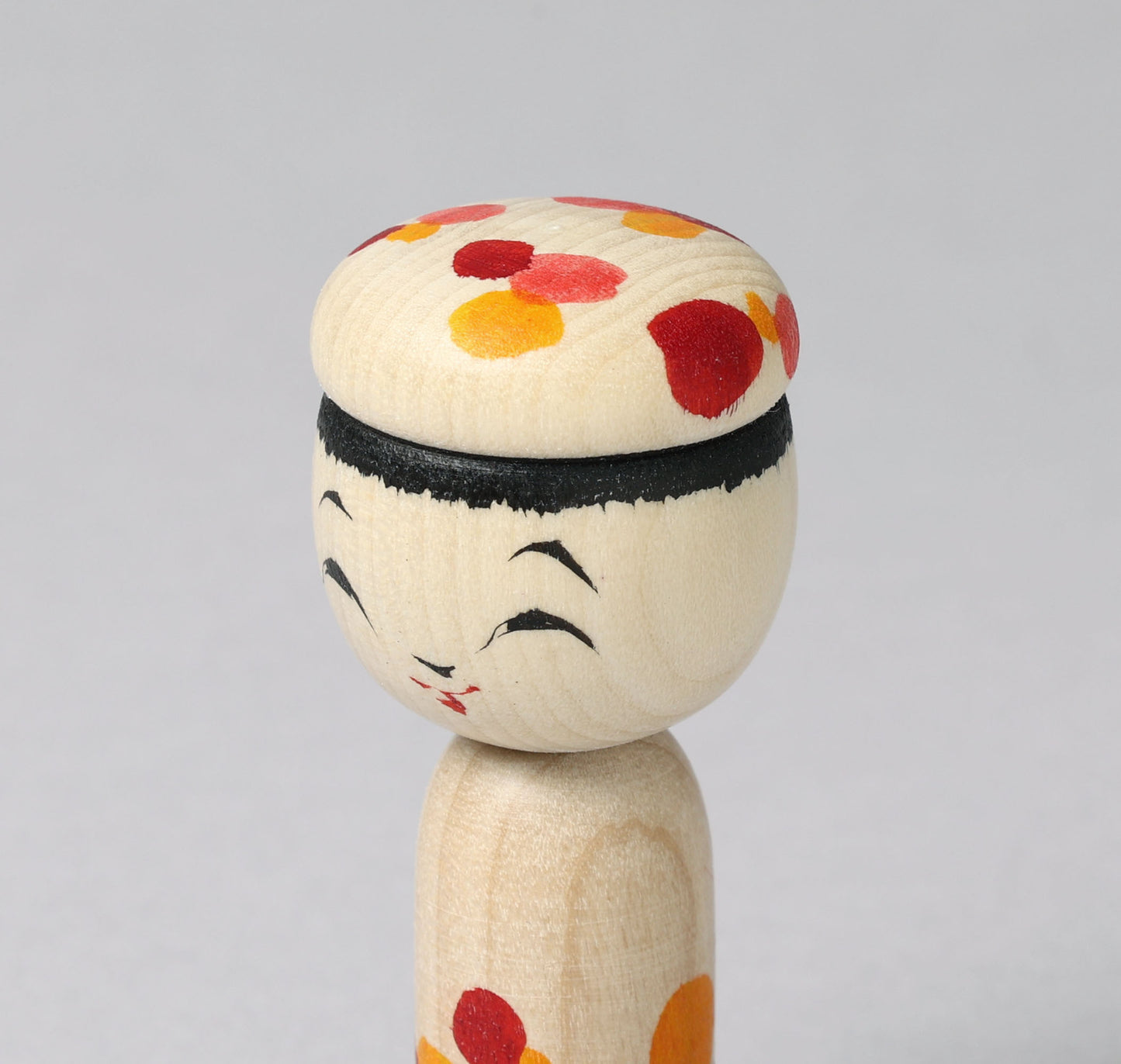 Boushi-hat kokeshi doll | KOYAMA, Yoshimi 小山芳美工人 | 帽子こけし | Togatta style 遠刈田系 | 7.5cm in height from Japan