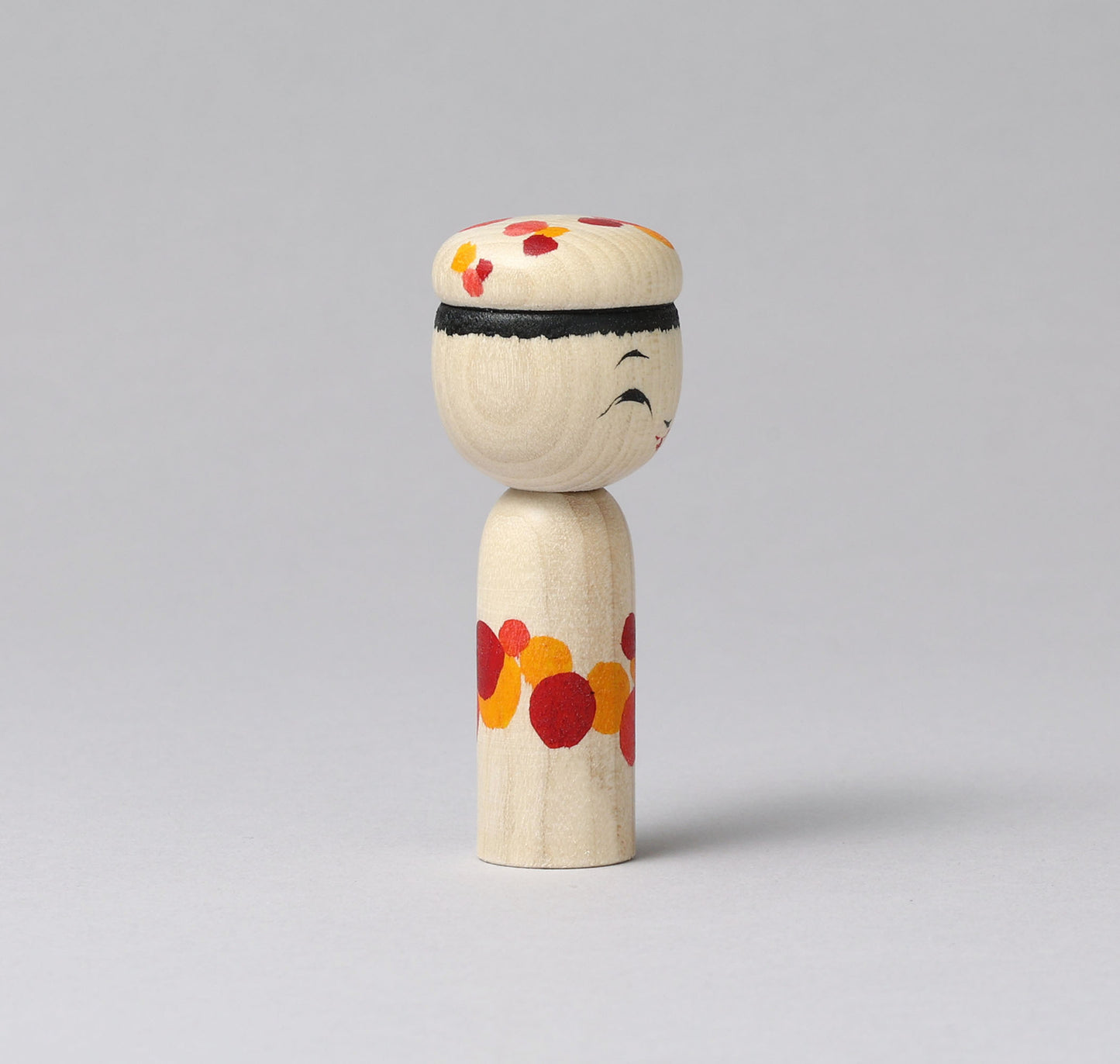 Boushi-hat kokeshi doll | KOYAMA, Yoshimi 小山芳美工人 | 帽子こけし | Togatta style 遠刈田系 | 7.5cm in height from Japan