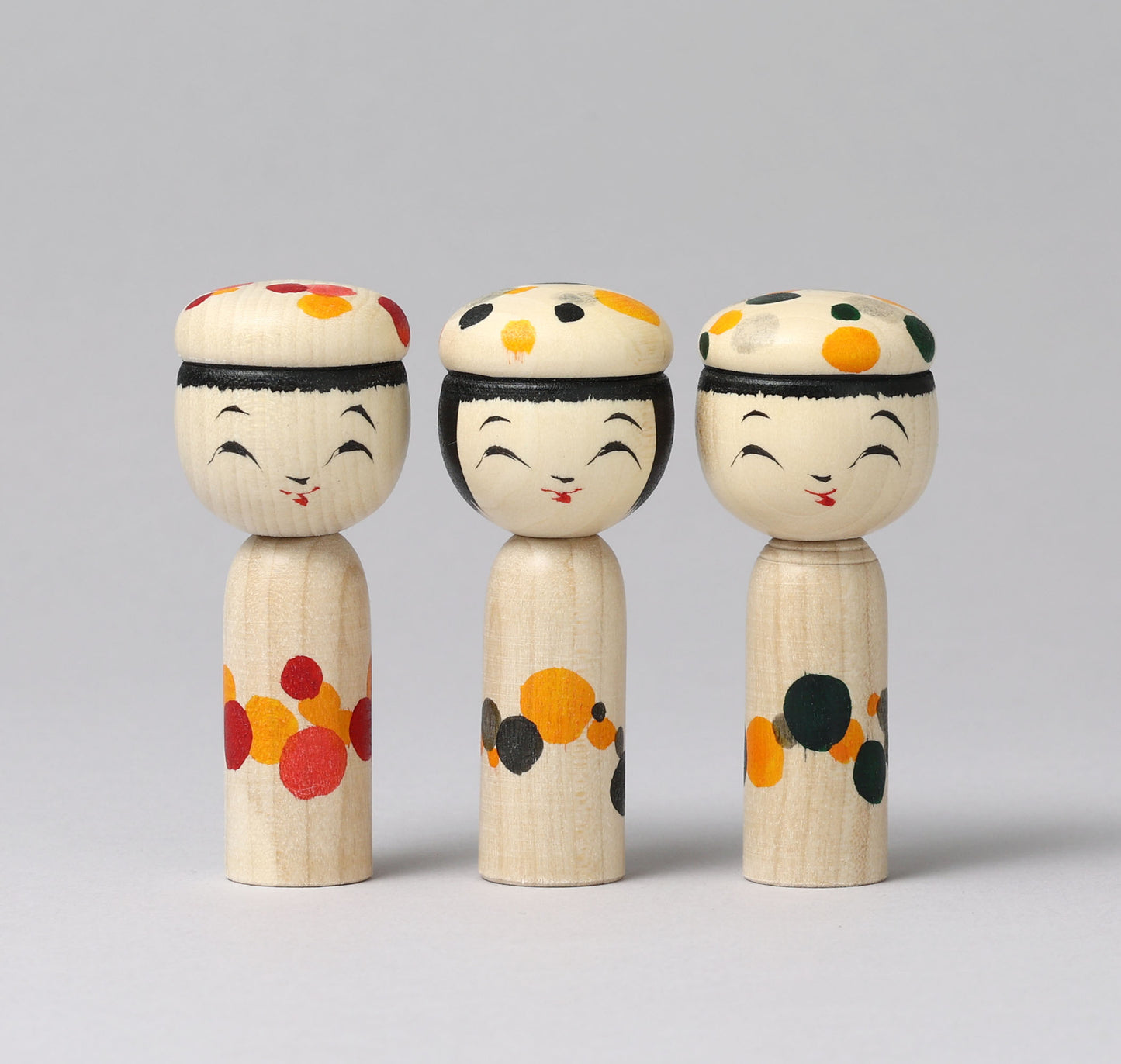 Boushi-hat kokeshi doll | KOYAMA, Yoshimi 小山芳美工人 | 帽子こけし | Togatta style 遠刈田系 | 7.5cm in height from Japan