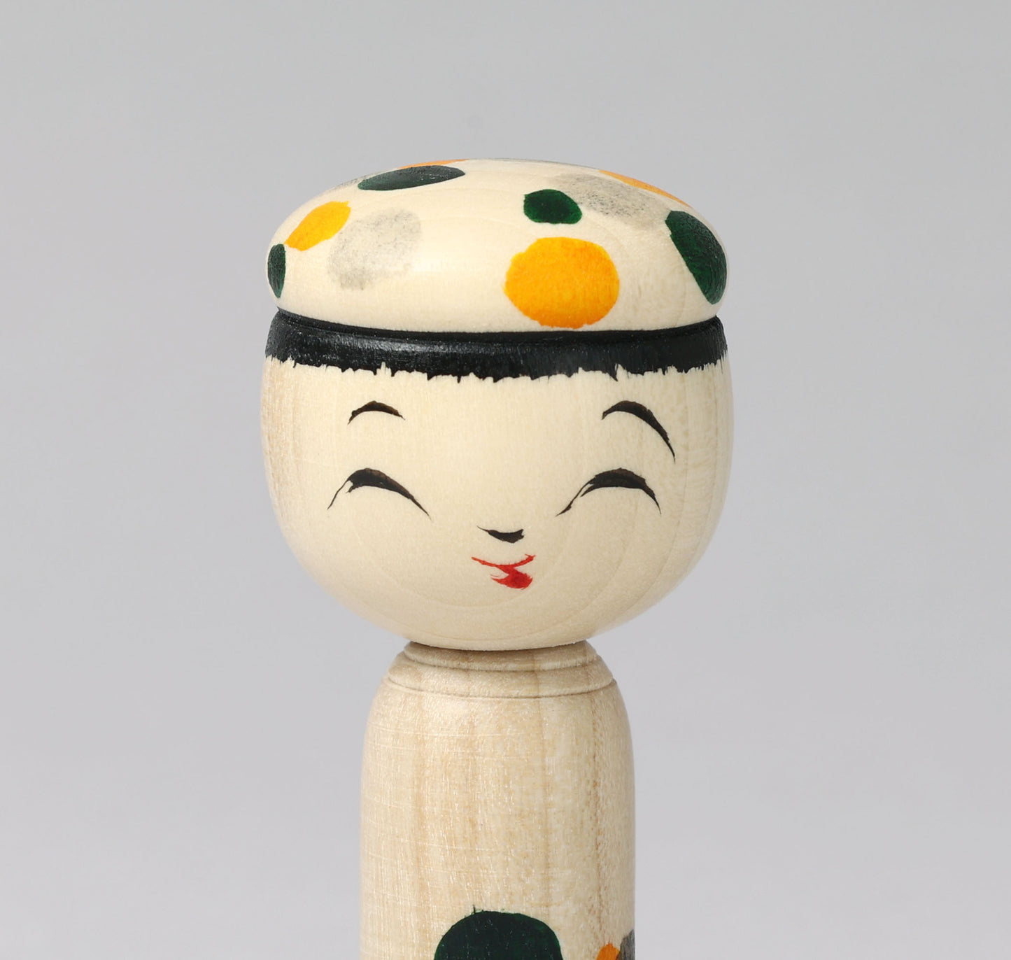 Boushi-hat kokeshi doll | KOYAMA, Yoshimi 小山芳美工人 | 帽子こけし | Togatta style 遠刈田系 | 7.5cm in height from Japan