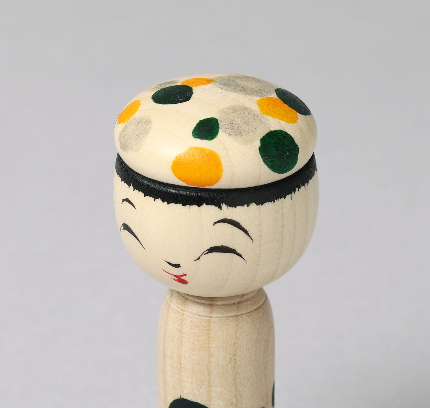 Boushi-hat kokeshi doll | KOYAMA, Yoshimi 小山芳美工人 | 帽子こけし | Togatta style 遠刈田系 | 7.5cm in height from Japan