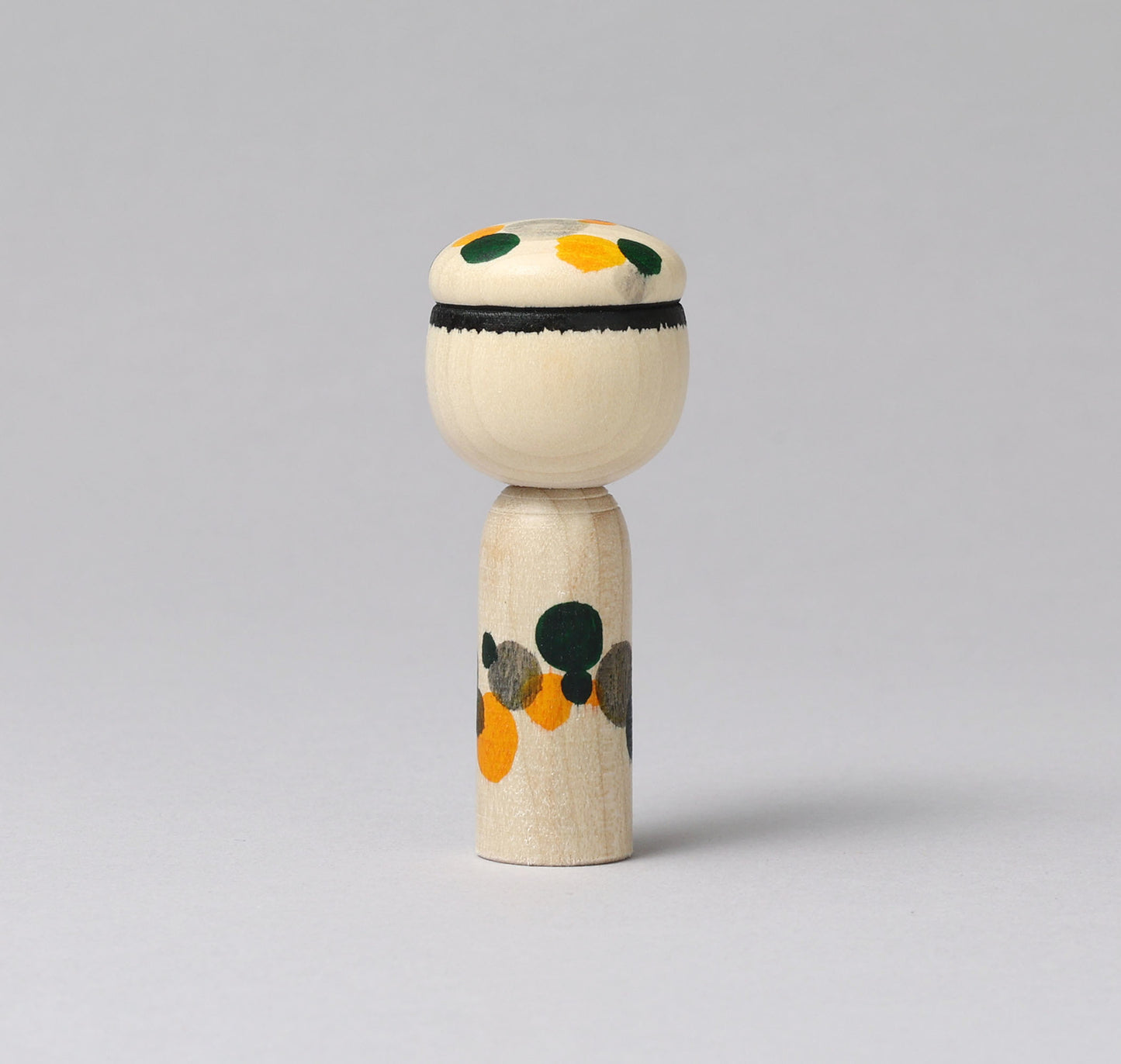 Boushi-hat kokeshi doll | KOYAMA, Yoshimi 小山芳美工人 | 帽子こけし | Togatta style 遠刈田系 | 7.5cm in height from Japan