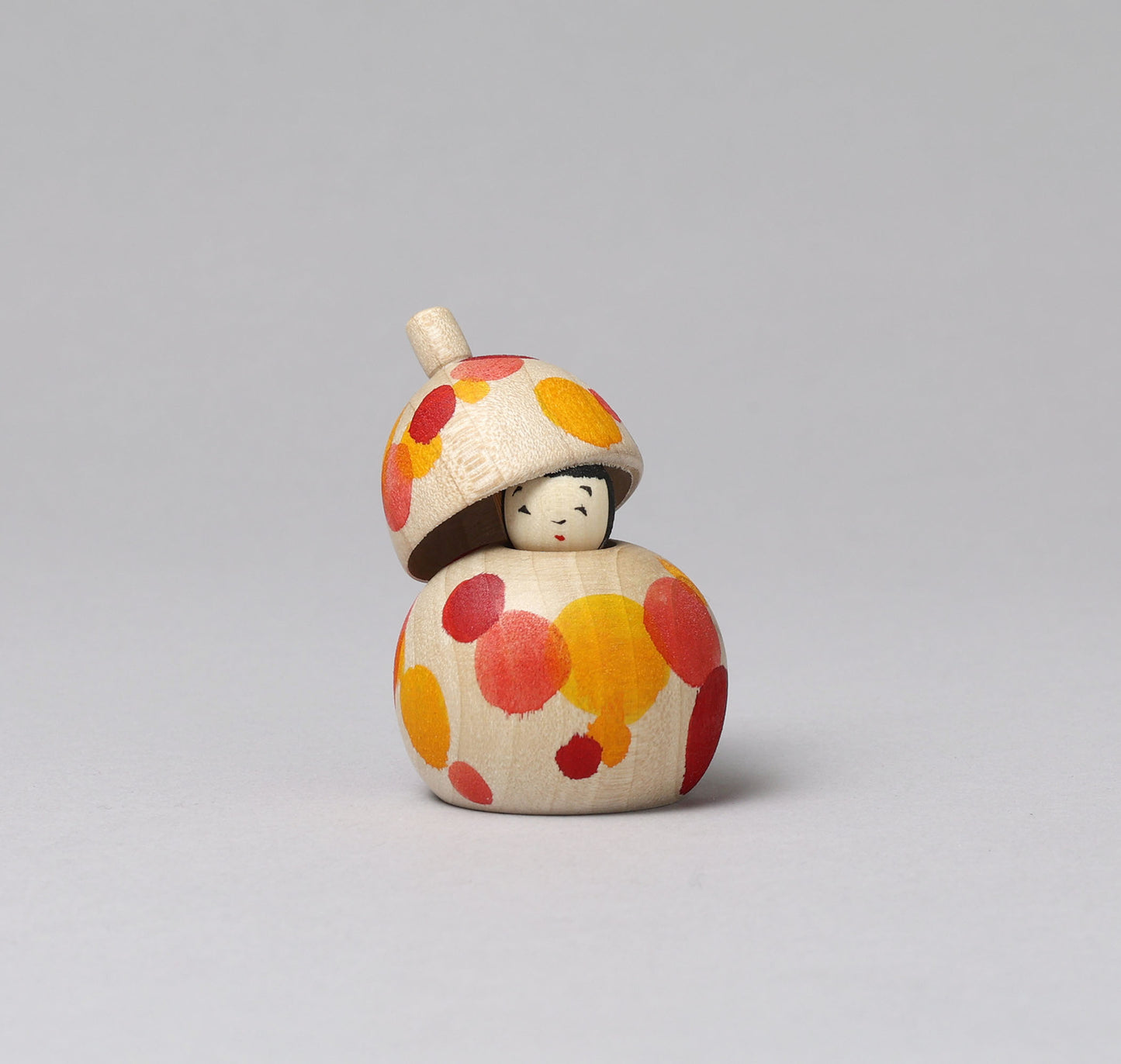 Kasa-umbrella kokeshi doll | KOYAMA, Yoshimi 小山芳美工人 | 傘こけし | Togatta style 遠刈田系 | 6cm in height from Japan