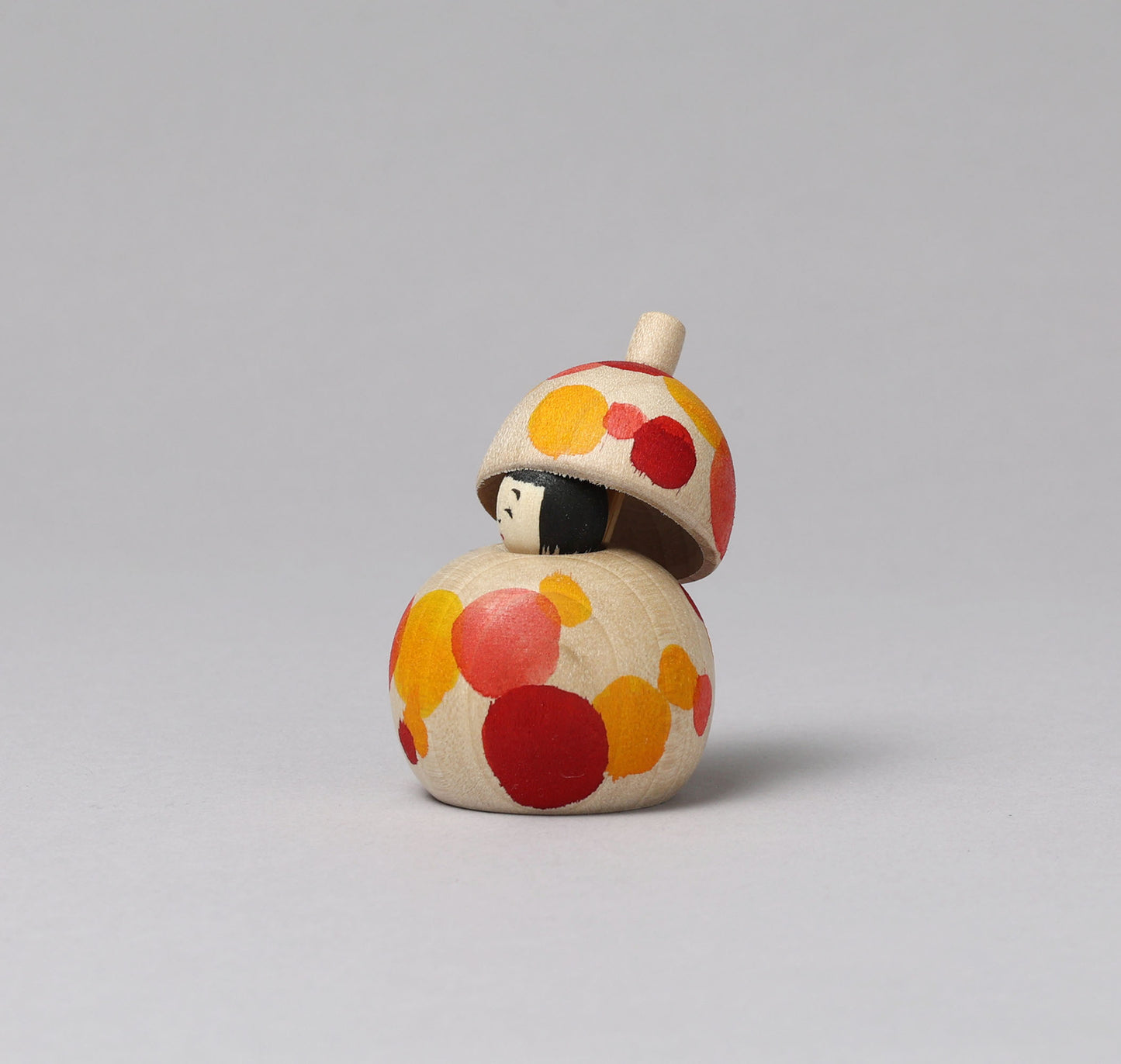 Kasa-umbrella kokeshi doll | KOYAMA, Yoshimi 小山芳美工人 | 傘こけし | Togatta style 遠刈田系 | 6cm in height from Japan