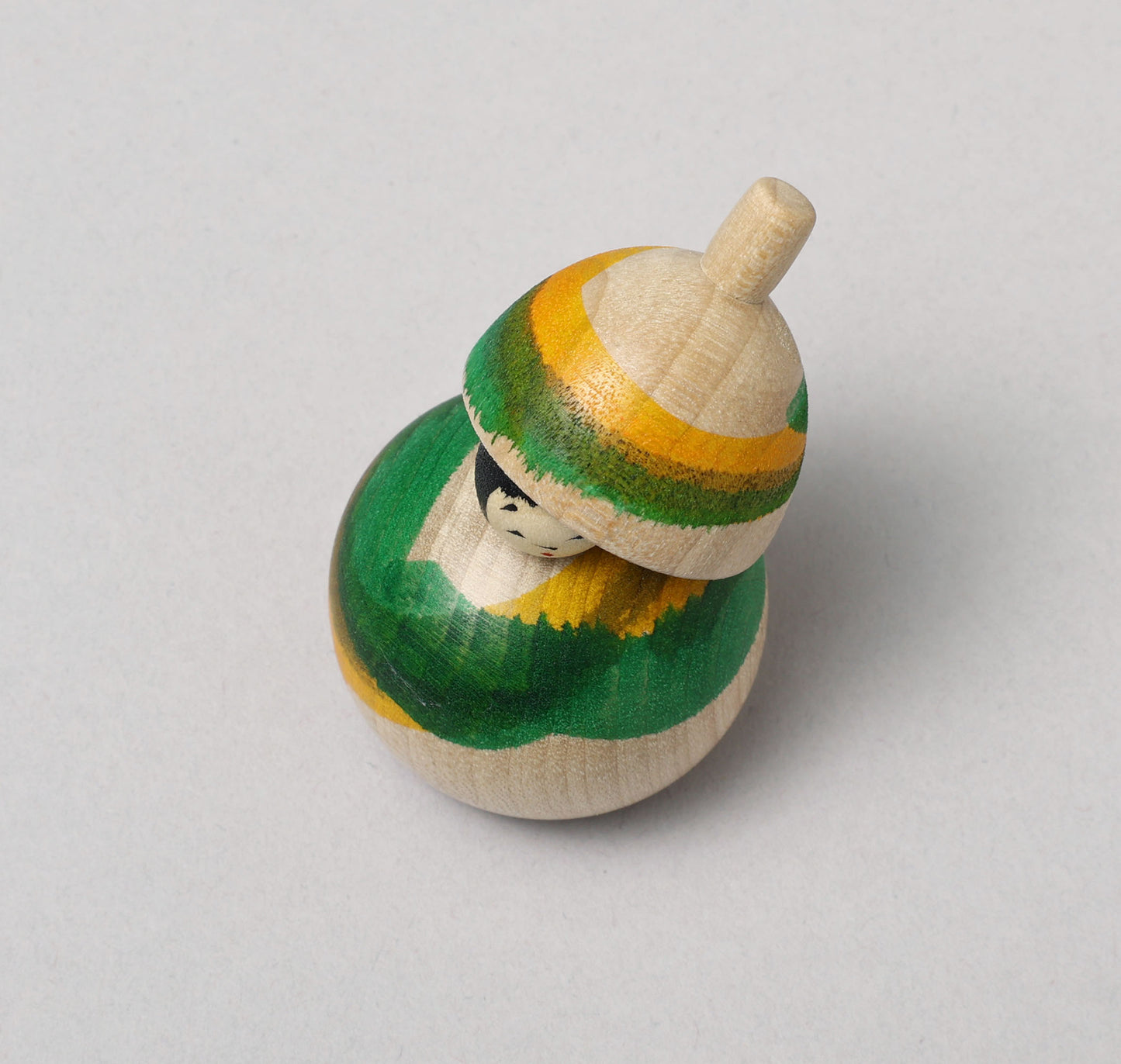 Kasa-umbrella kokeshi doll | KOYAMA, Yoshimi 小山芳美工人 | 傘こけし | Togatta style 遠刈田系 | 6cm in height from Japan