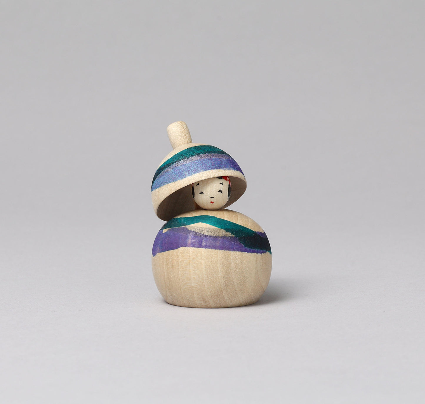 Kasa-umbrella kokeshi doll | KOYAMA, Yoshimi 小山芳美工人 | 傘こけし | Togatta style 遠刈田系 | 6cm in height from Japan