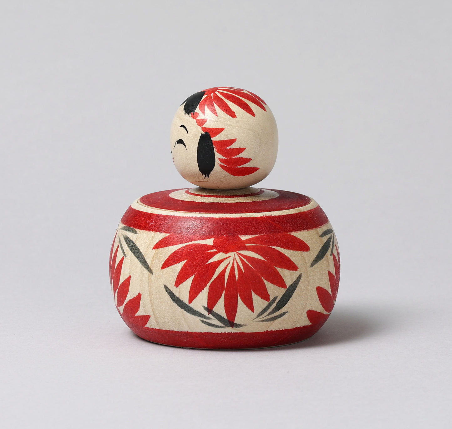 Container style Ejiko kokeshi doll | KOYAMA, Yoshimi 小山芳美工人 | えじここけし | Togatta style 遠刈田系 | 8.5cm in height from Japan