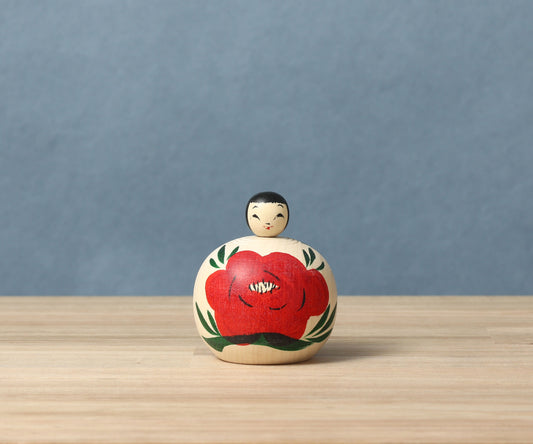 Ejiko kokeshi doll | KOYAMA, Yoshimi 小山芳美工人 | えじここけし | Togatta style 遠刈田系 | 6.5cm in height from Japan